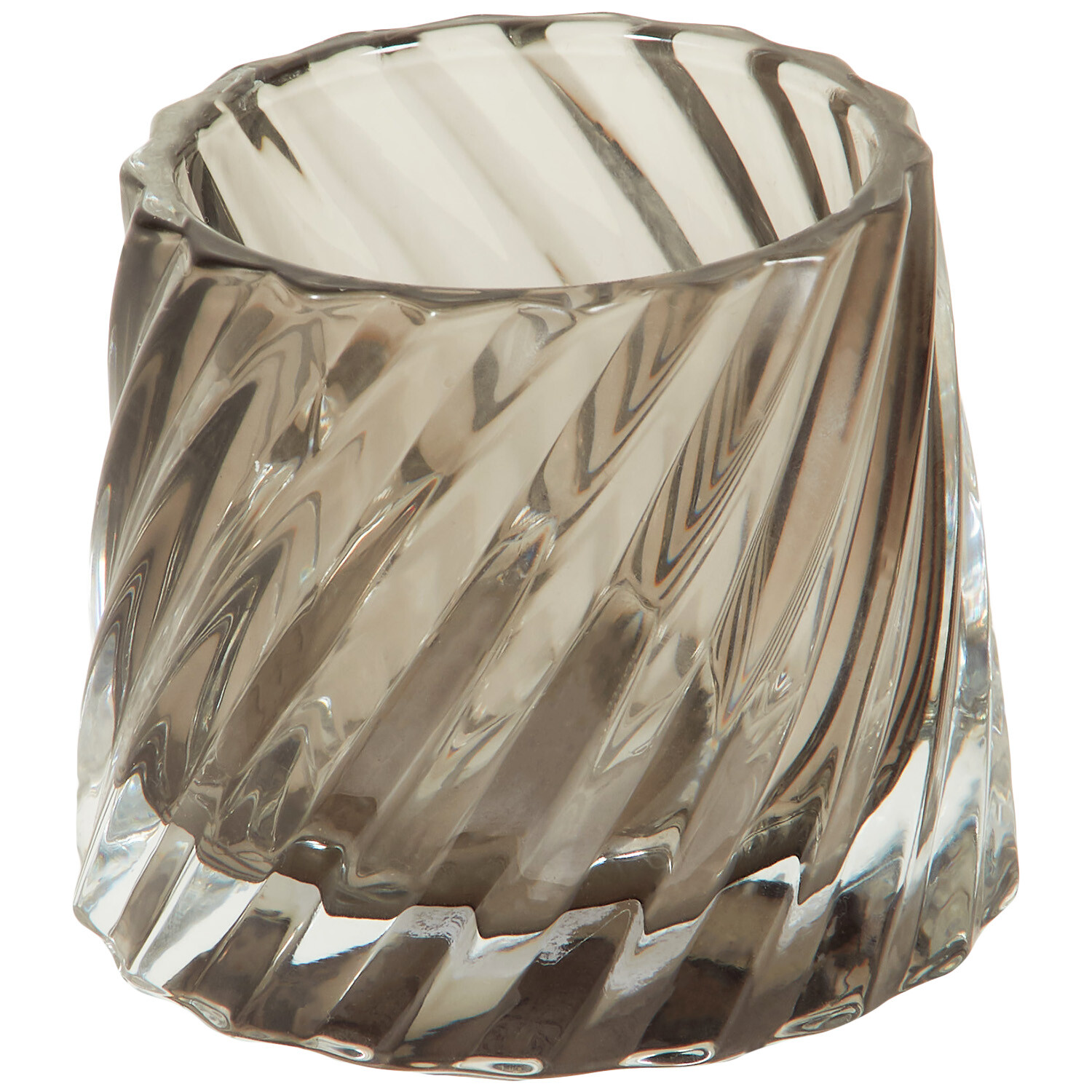 Glass Ribbed Tealight Holder 10.5cm Image 2