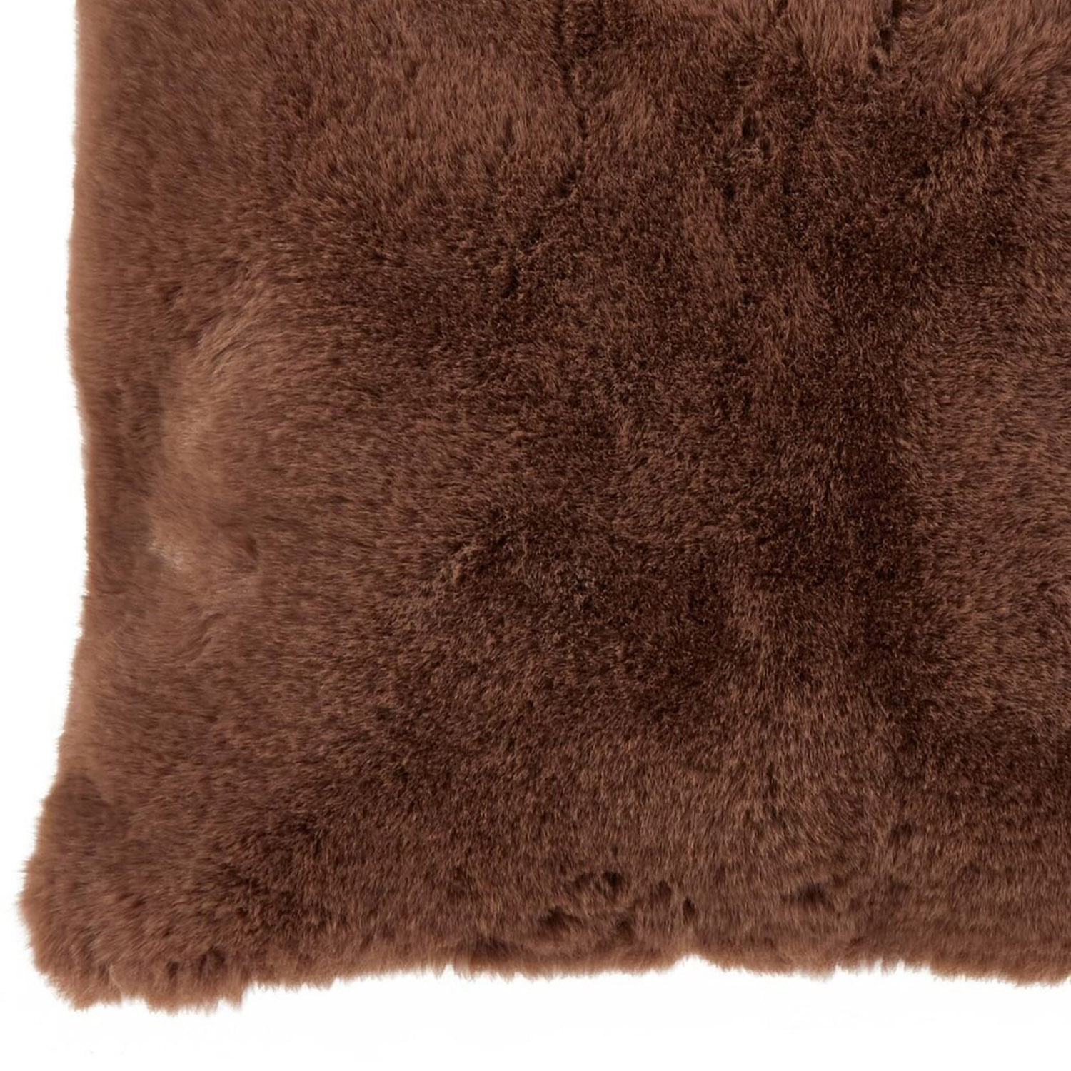 Rabbit Faux Fur Cushion Mocha 55cm Image 5