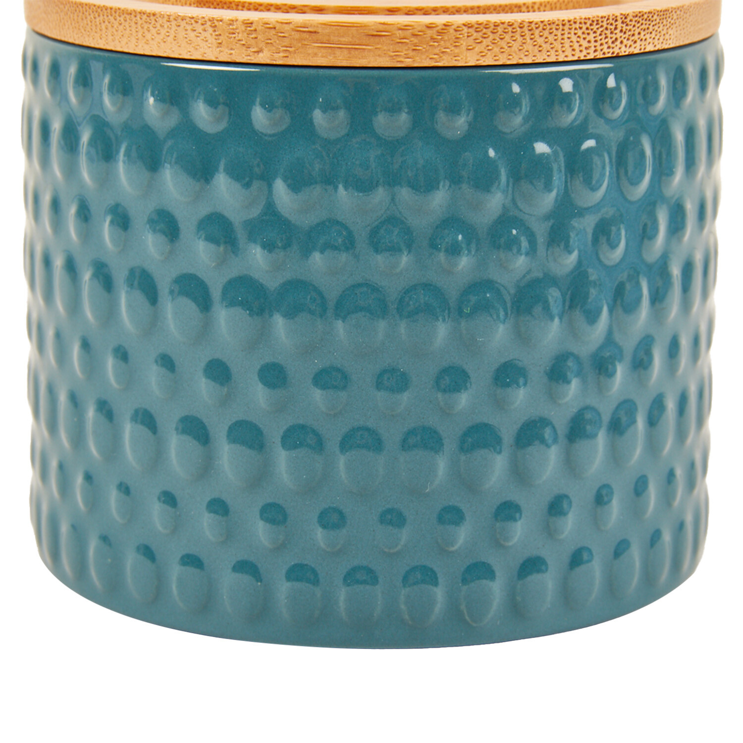 Embossed Dots Stacking Canister Teal - Teal Image 4