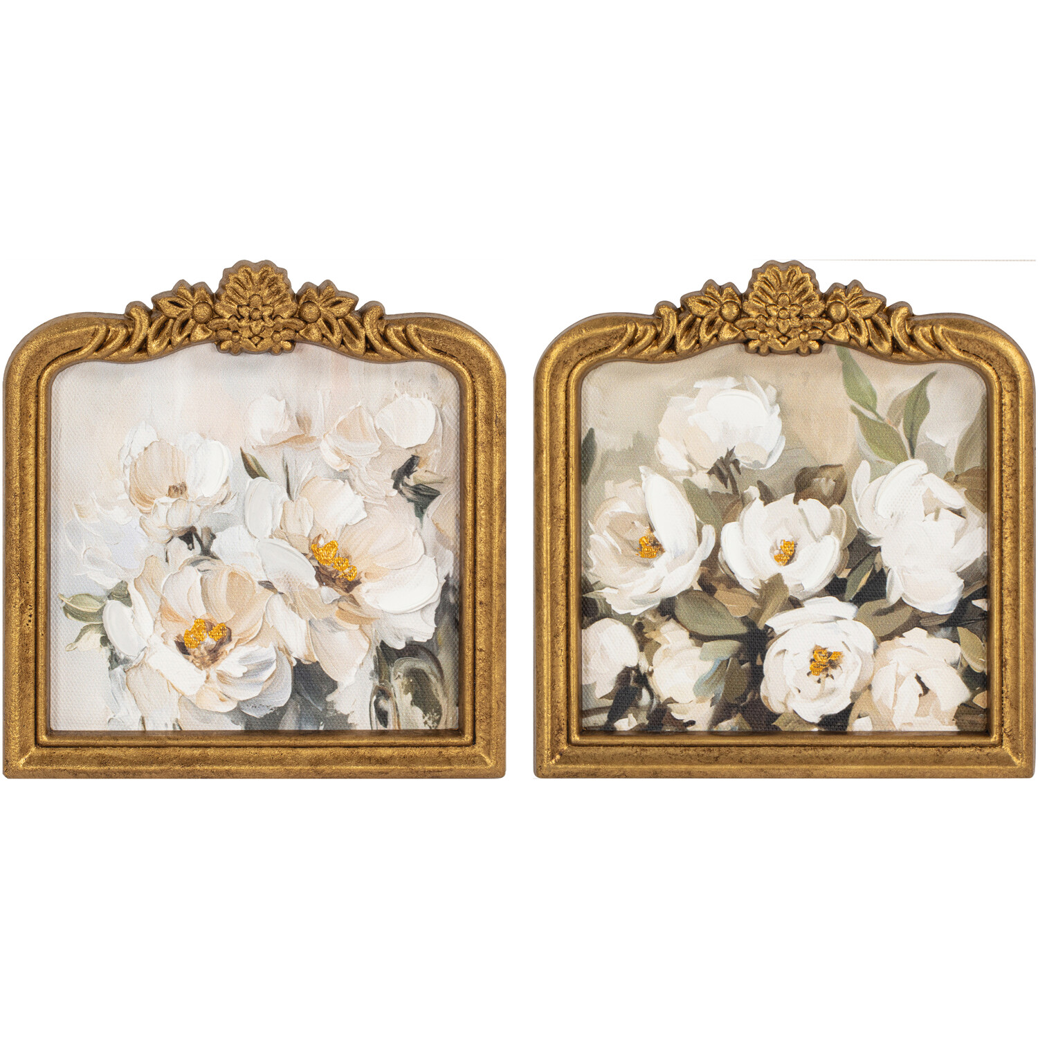 Vintage Framed Floral Hand Finished Art Image 1