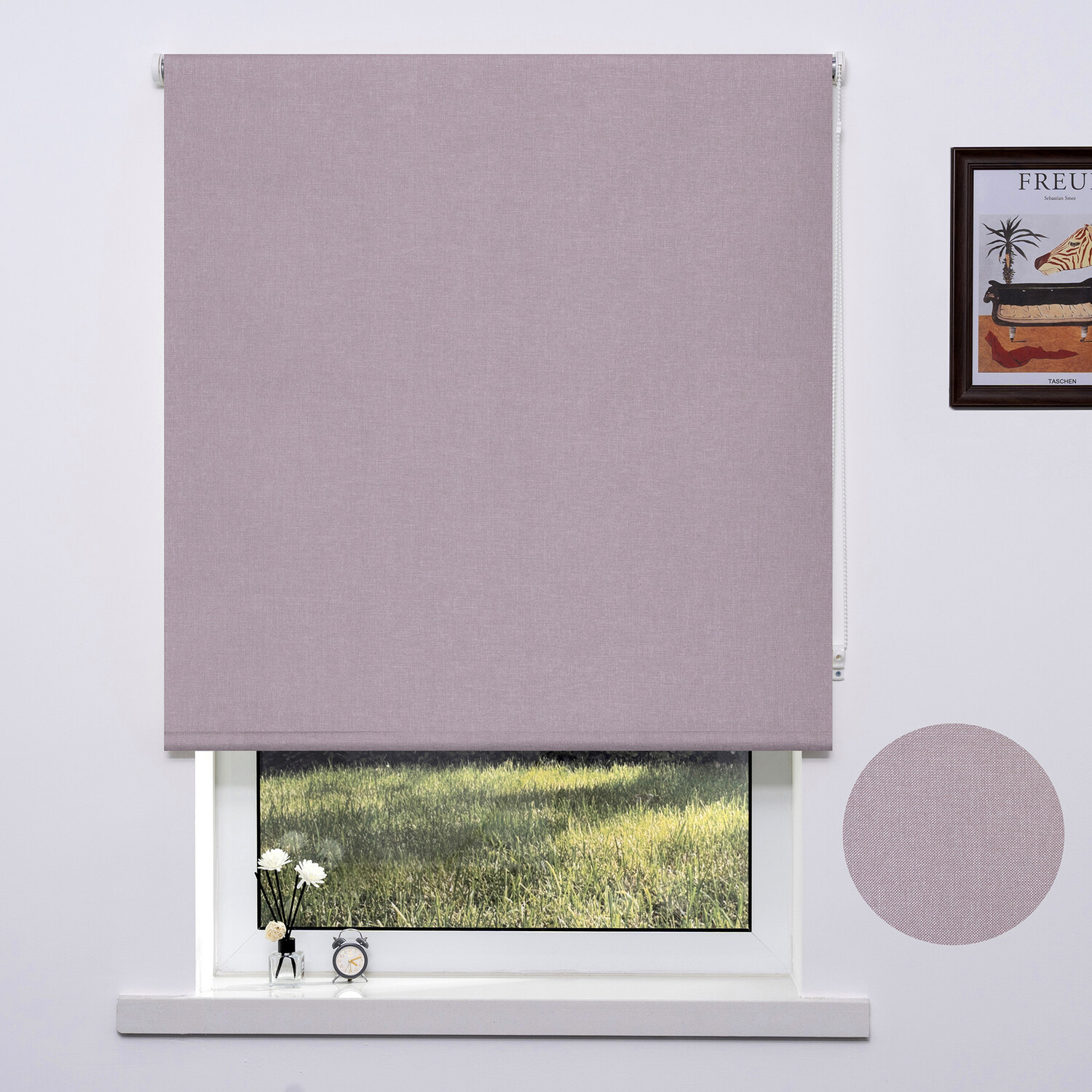 Trends Textured Blackout Blinds Rose 90cm Image 2