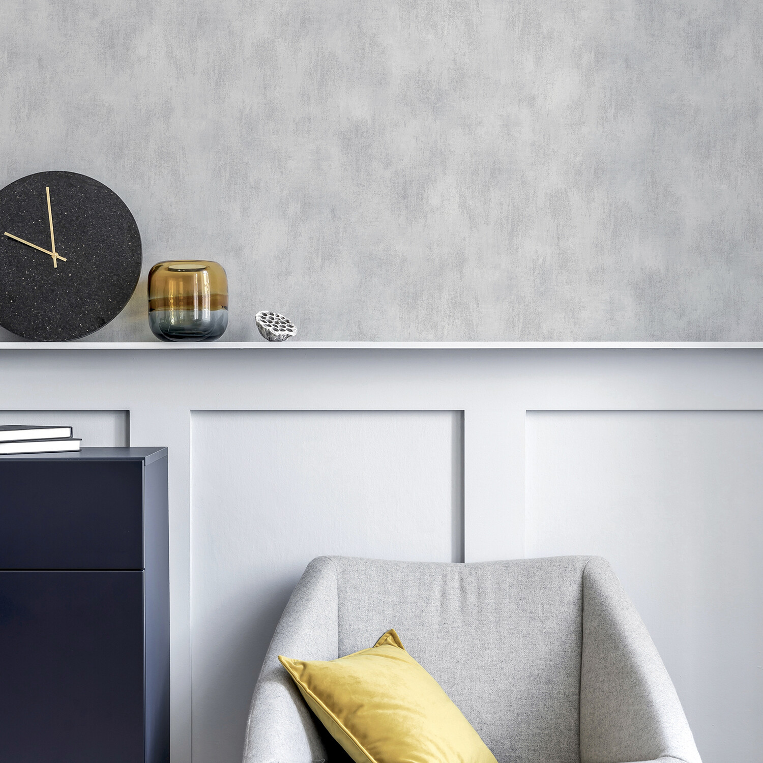 Brushed Textured Wallpaper - Grey Image 3