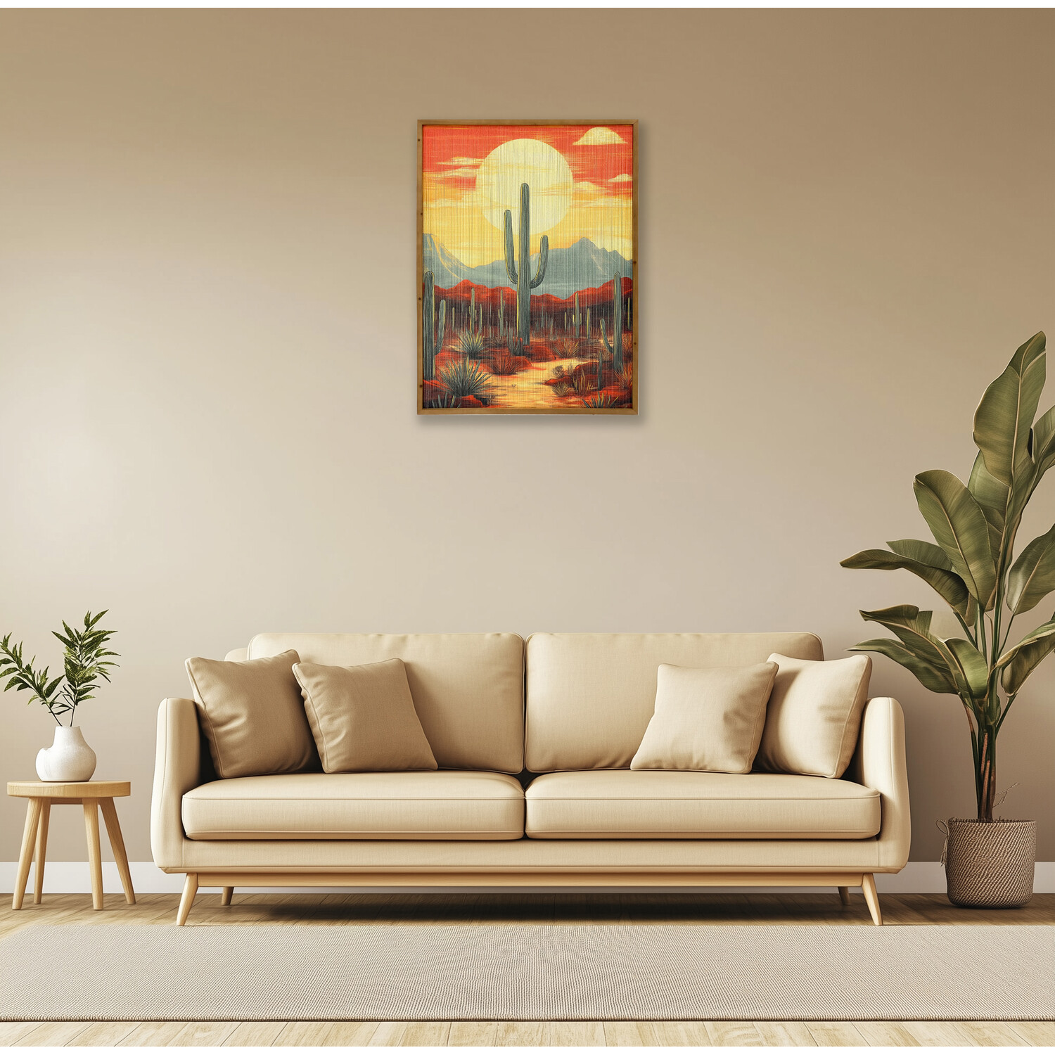 Wild West Sunset Woven Wall Art Image 2