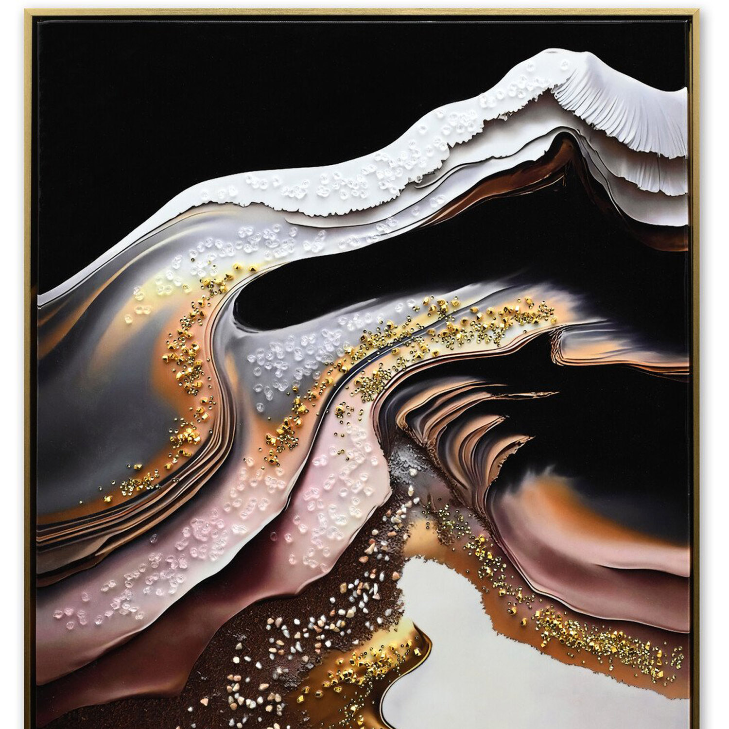 Obsidian Effect Jewelled Neutrals Print Image 6