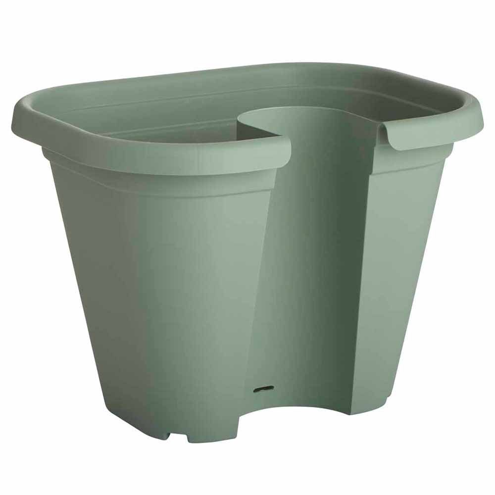 Clever Pots Sage Green Plastic Downpipe Plant Pot 20L Image 3