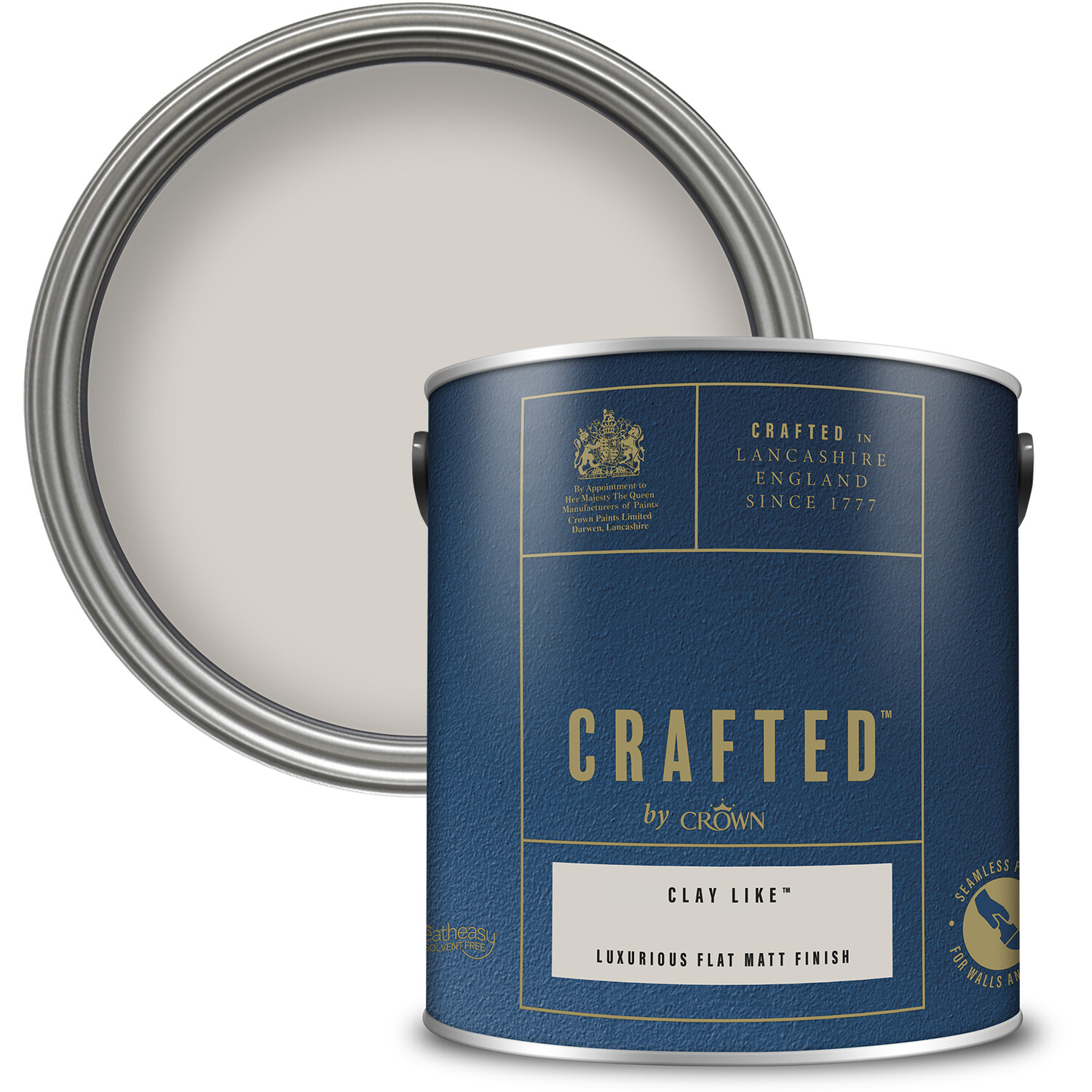 Crown Crafted Walls & Wood Clay Like Luxurious Flat Matt Paint 2.5L Image 4