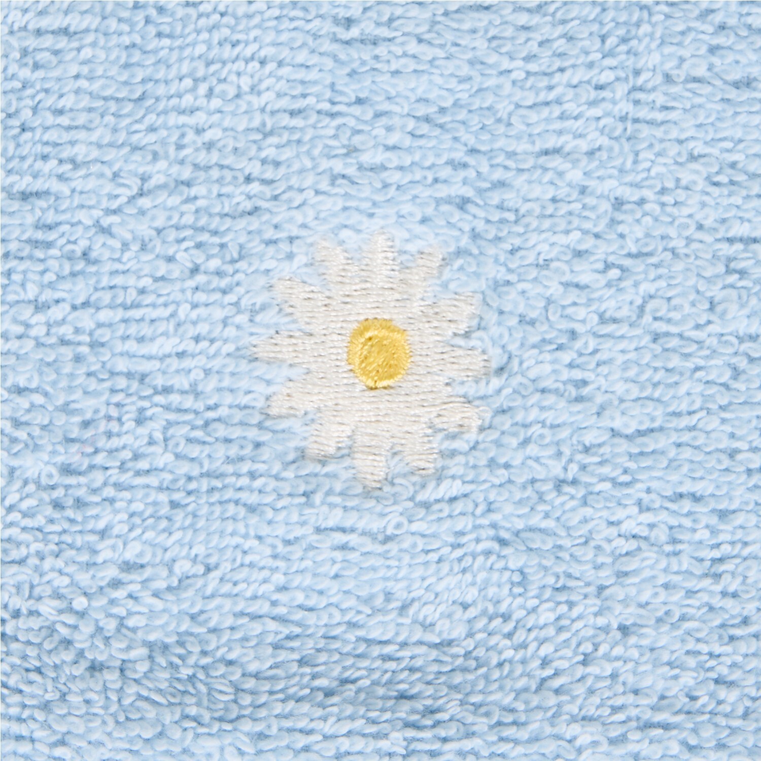 Daisy Embroidered Hand Towel Blue Image 4
