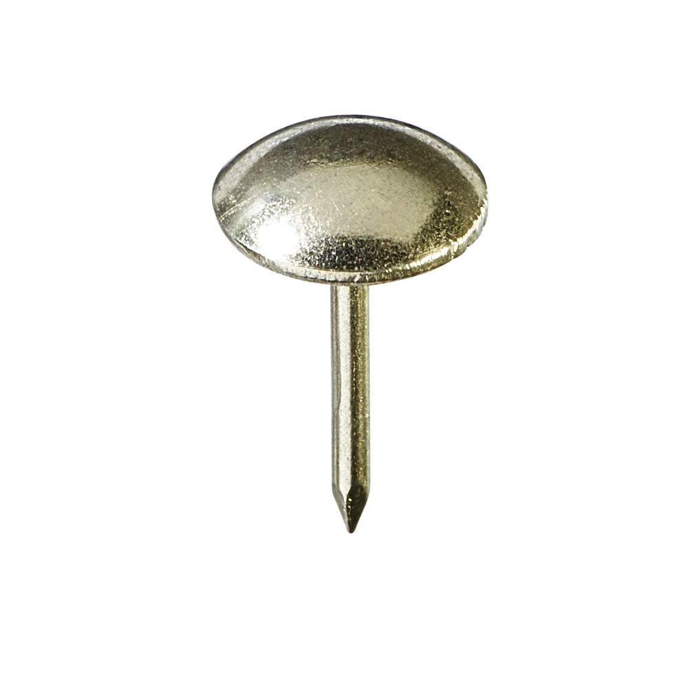 Wilko Brass Effect Upholstery Nails 50 Pack Image 2