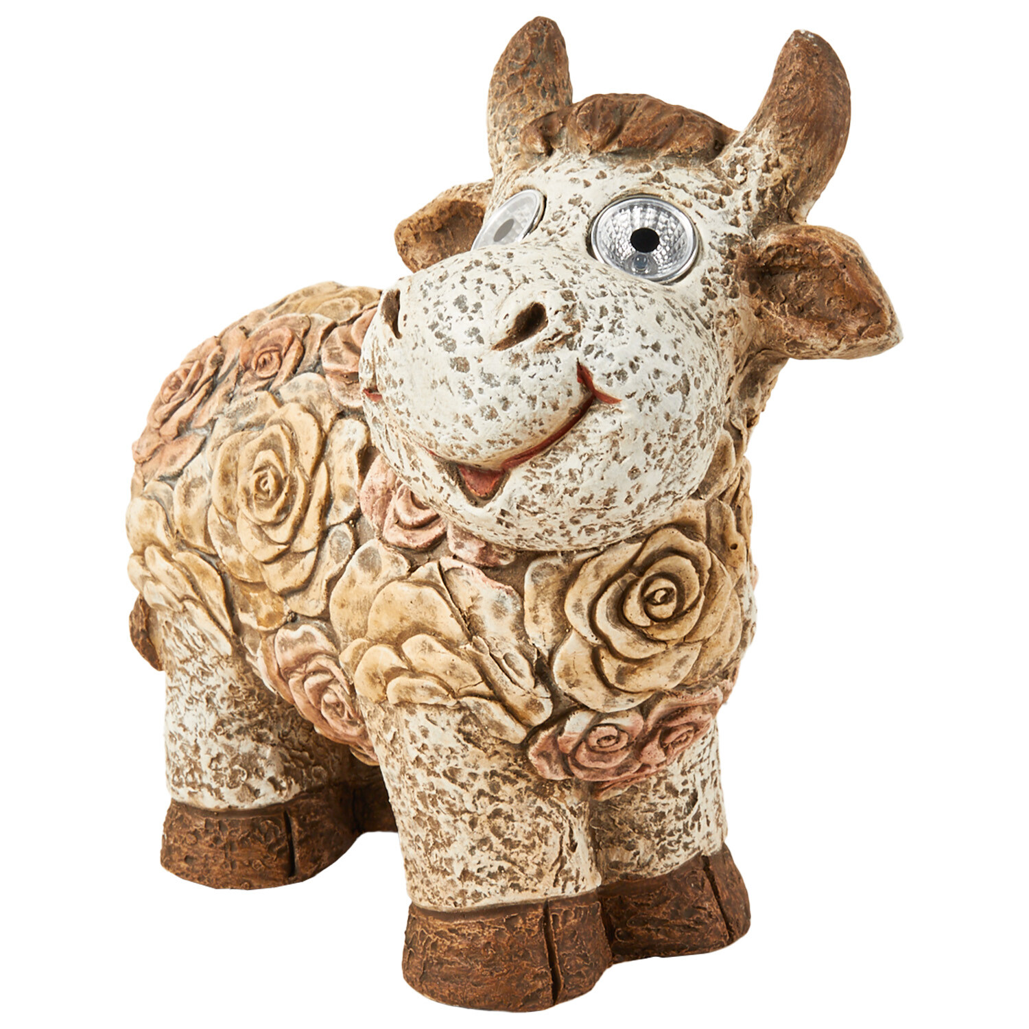 Solar Floral Cow Light - Brown Image 3