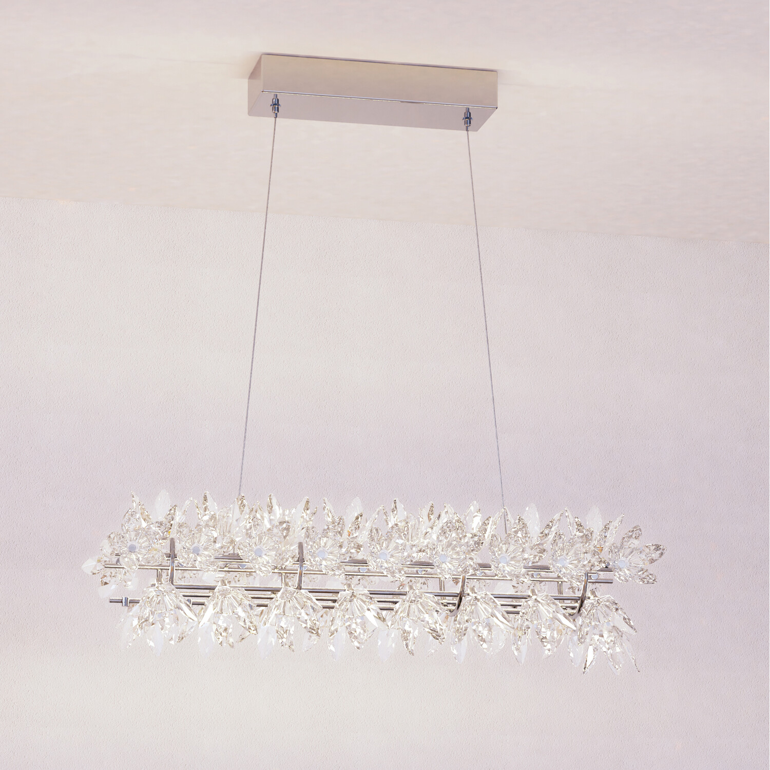 Genevieve LED Ceiling Fitting Chrome Image 2