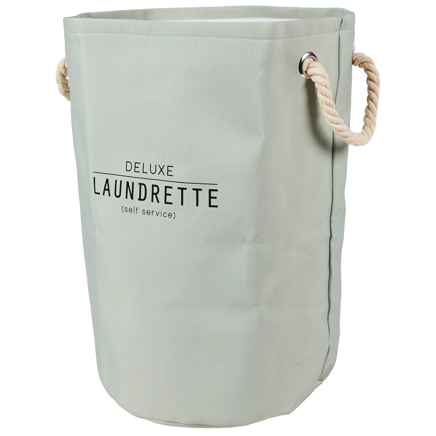 Deluxe Laundrette Rope Hamper - Grey Image 2