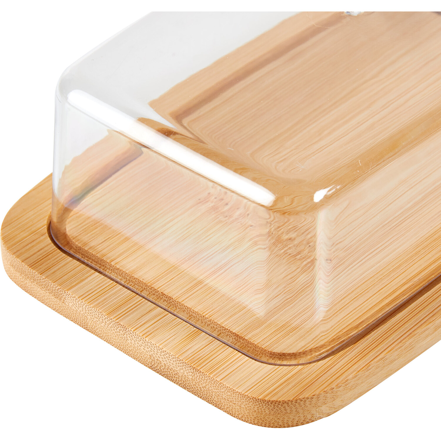 Butter Dish with Bamboo Cutting Board - Natural Image 4