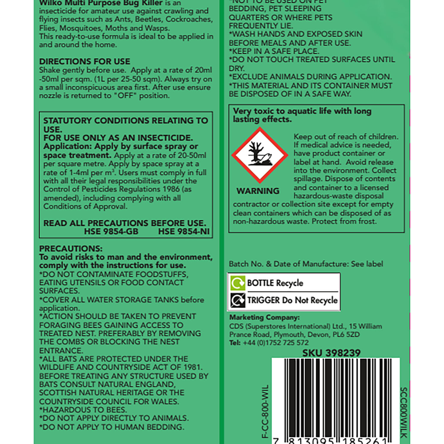 wilko Universal Bug Killer - Green Image 2