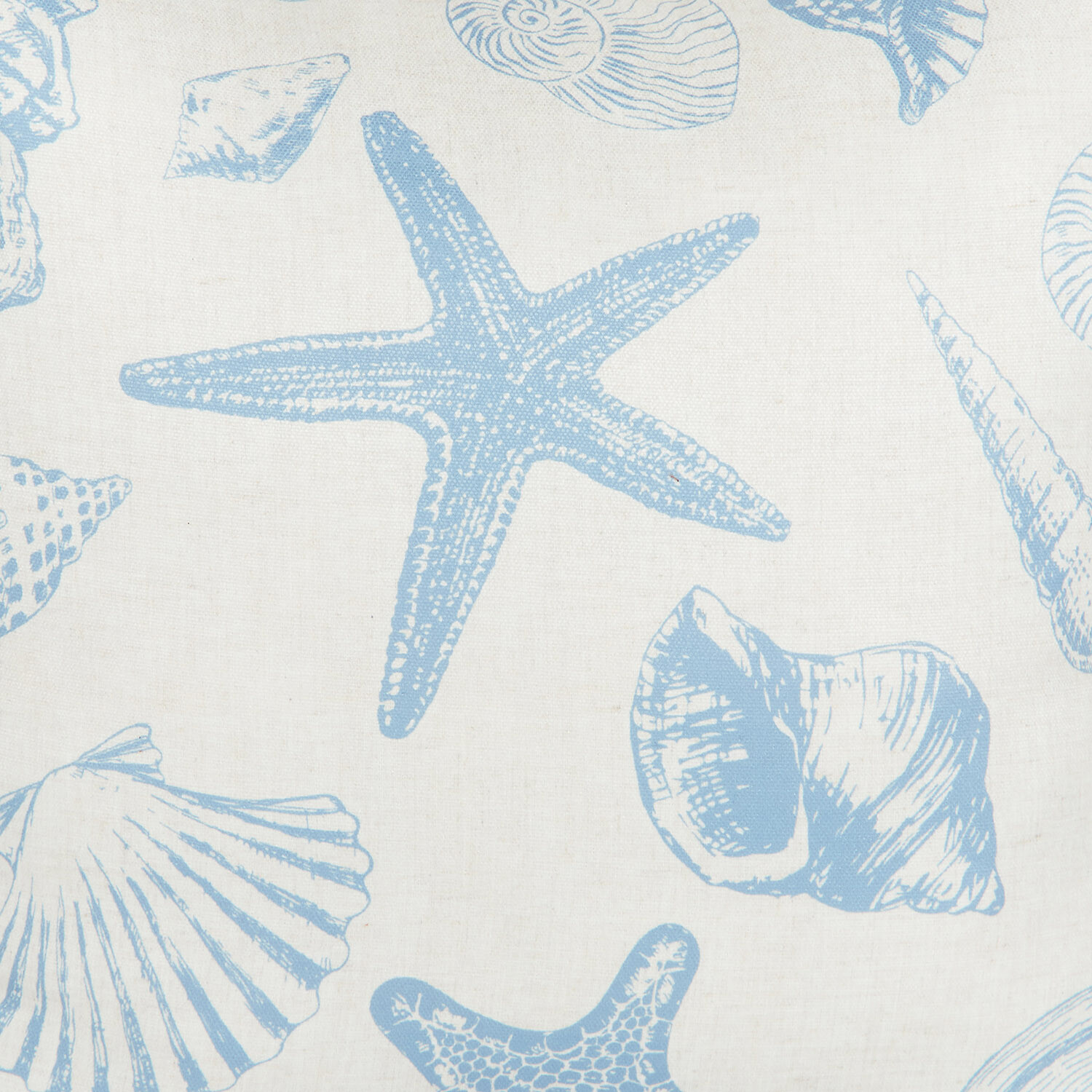 Coastal Shell Reverse Cushion - Blue Image 3