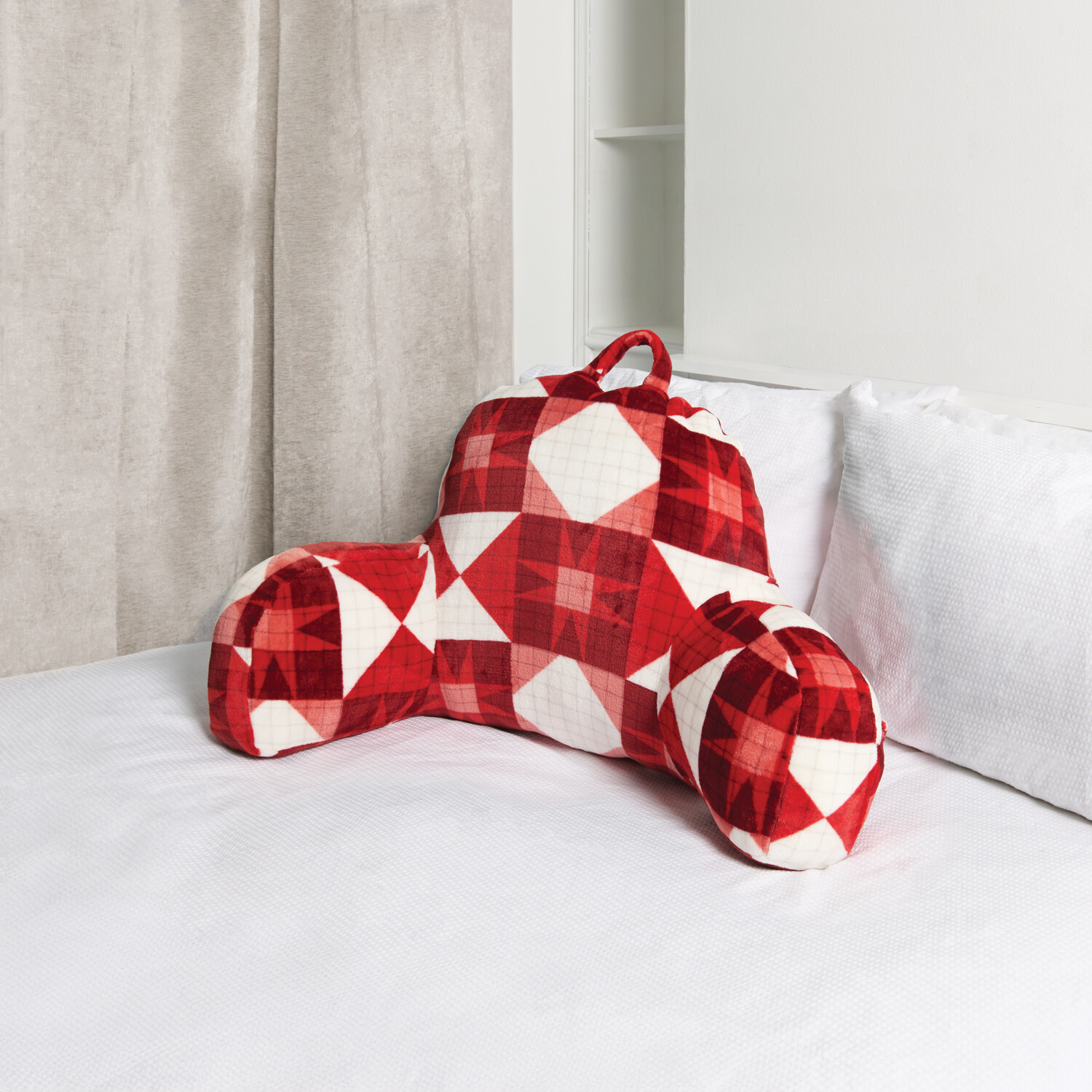 Novie Patchwork Cuddle Chair Red Image 2