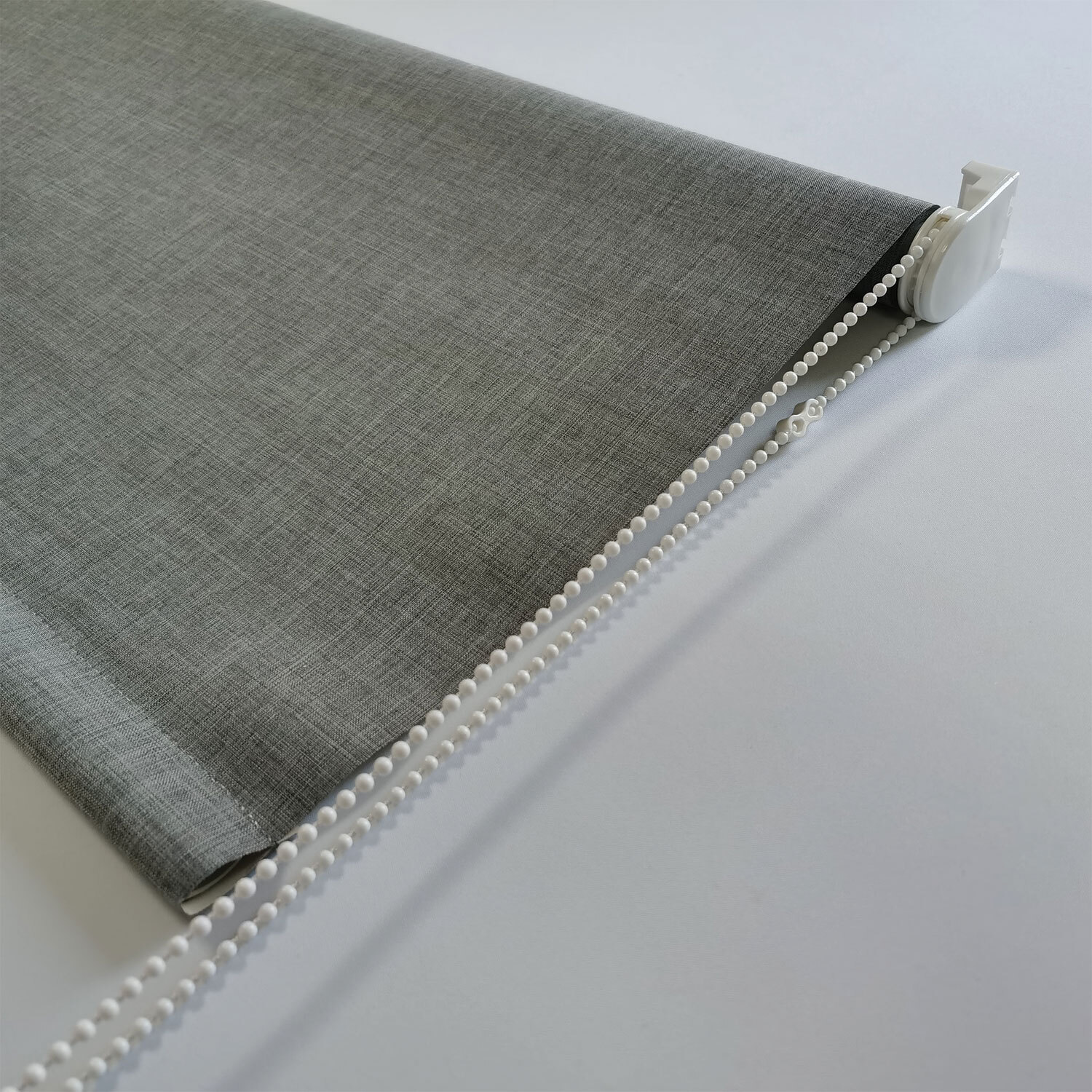Textured Blackout Blind - Soft Grey / 90cm Image 5