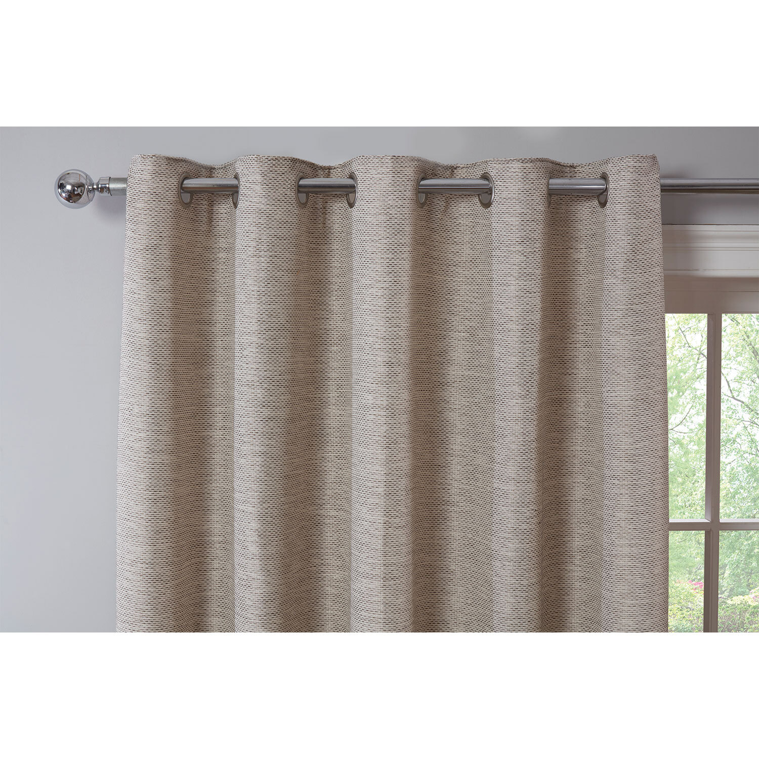 Divante Neutral Wentworth Eyelet Curtain 168 x 187cm Image 3