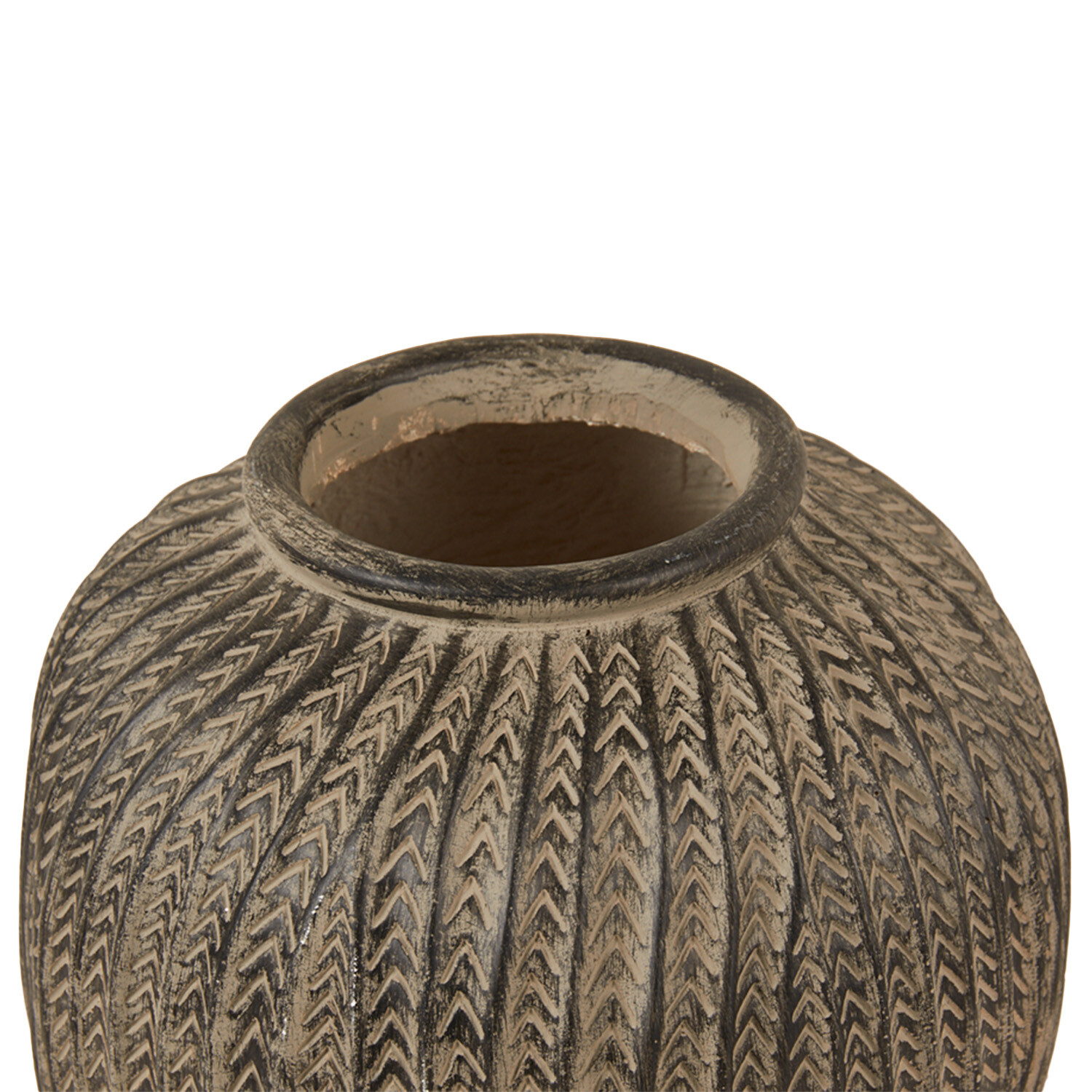Alani Textured Vase - Brown Image 3