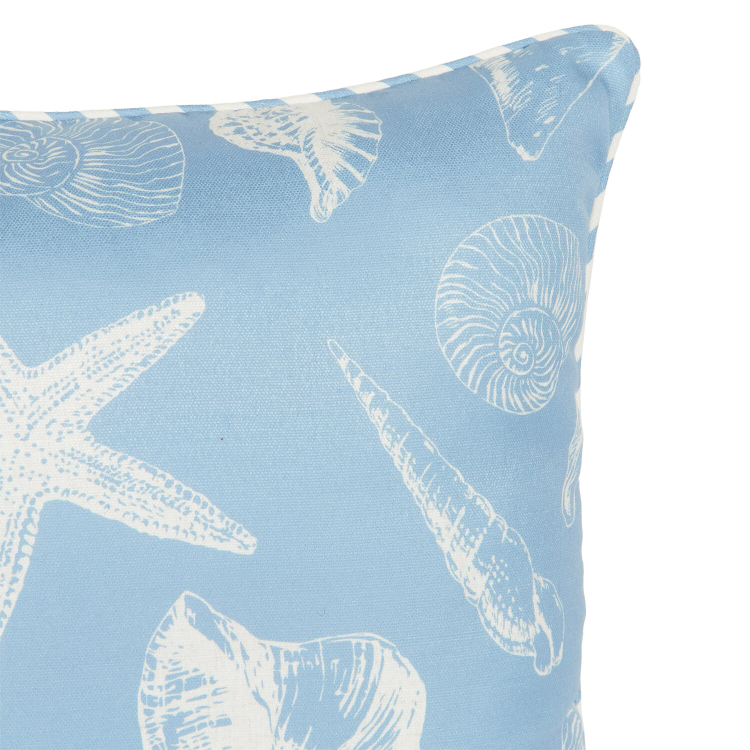 Coastal Shell Reverse Cushion - Blue Image 5