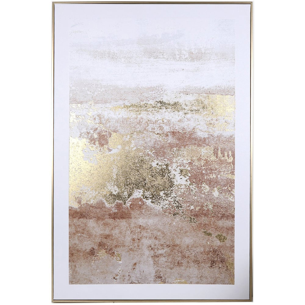Bronze Distressed Foiled Framed Wall Art 90 x 60cm Image 1