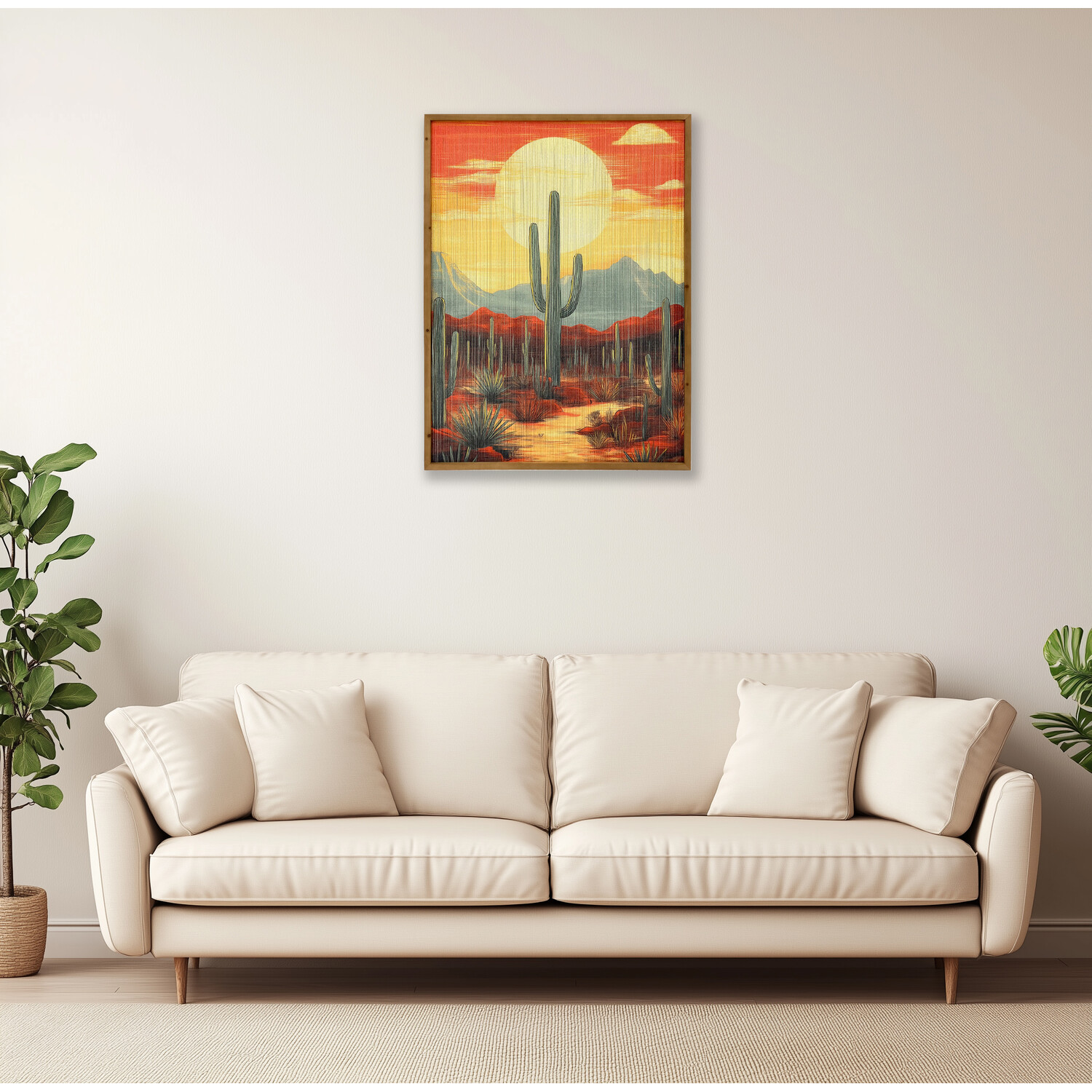Wild West Sunset Woven Wall Art Image 3