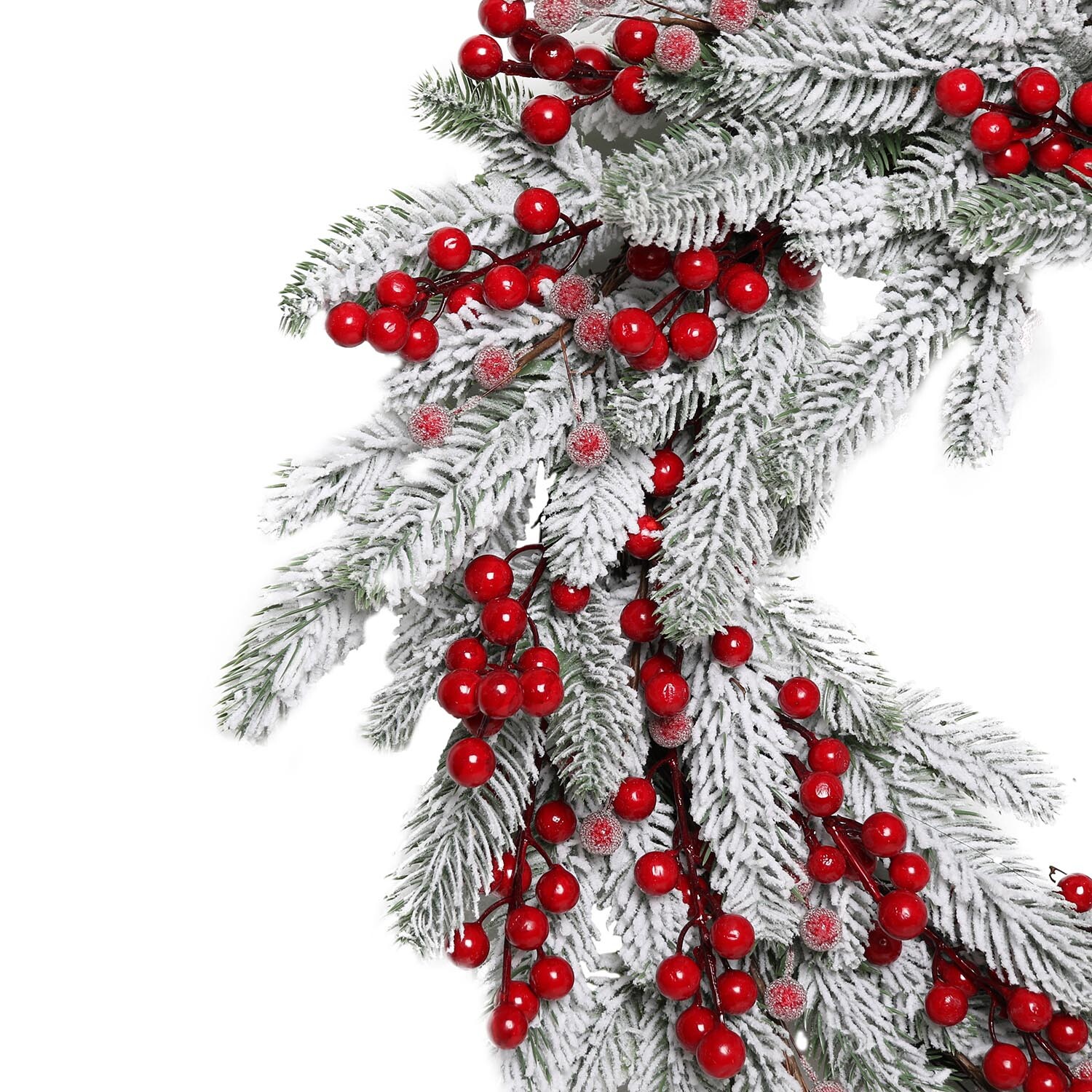 Frosted Berries Wreath - White Image 2