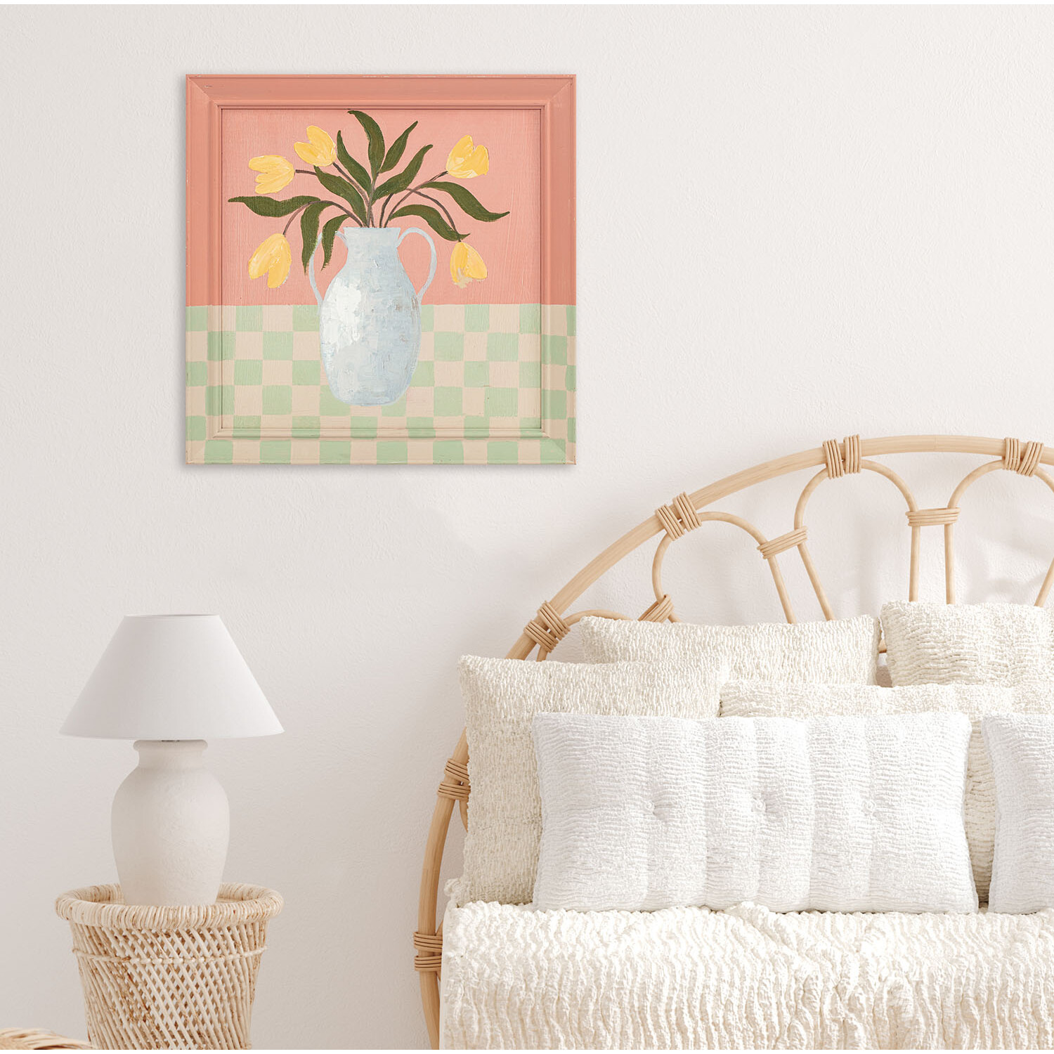 Flower Still Life Painted Frame Art - Multicolour Image 6