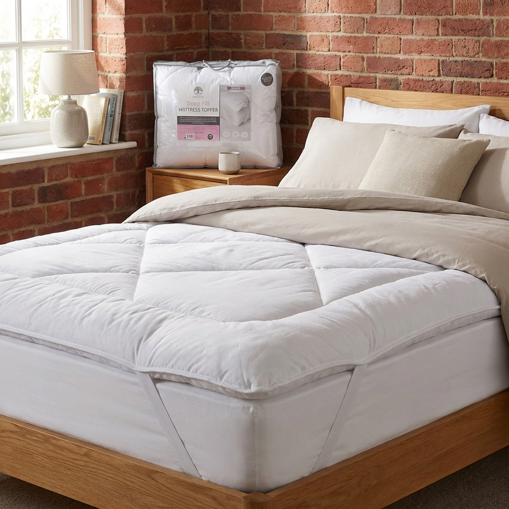 Divante Deep Fill Mattress Topper - White / Double Image 2