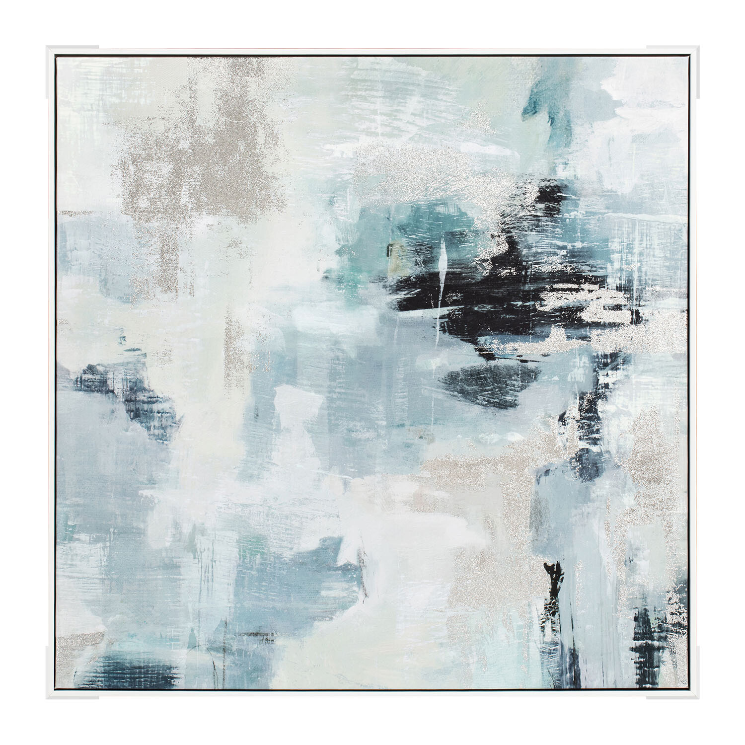 Blue Serenity Abstract Framed Art - Multicolour Image 2