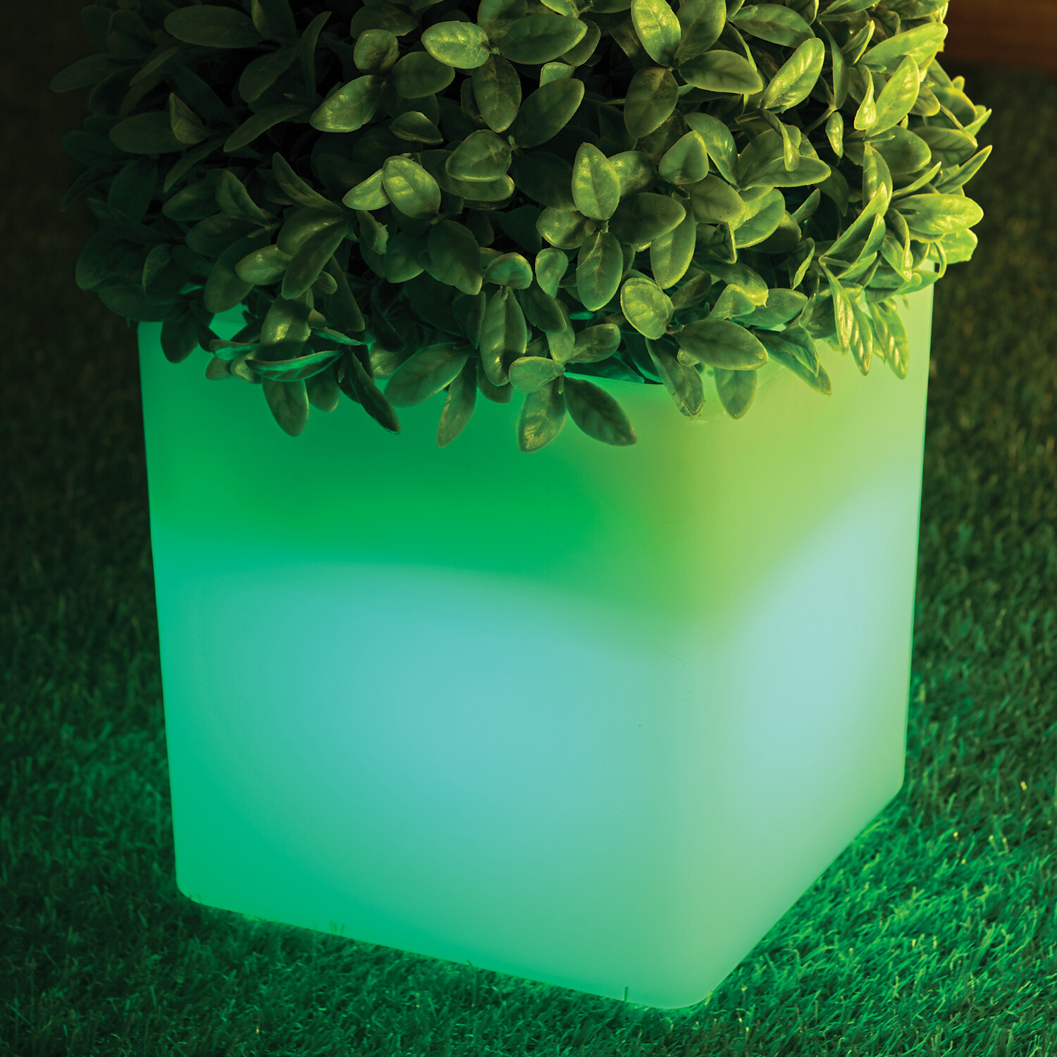 Cube Colourful Light Up Plant Pot Image 7