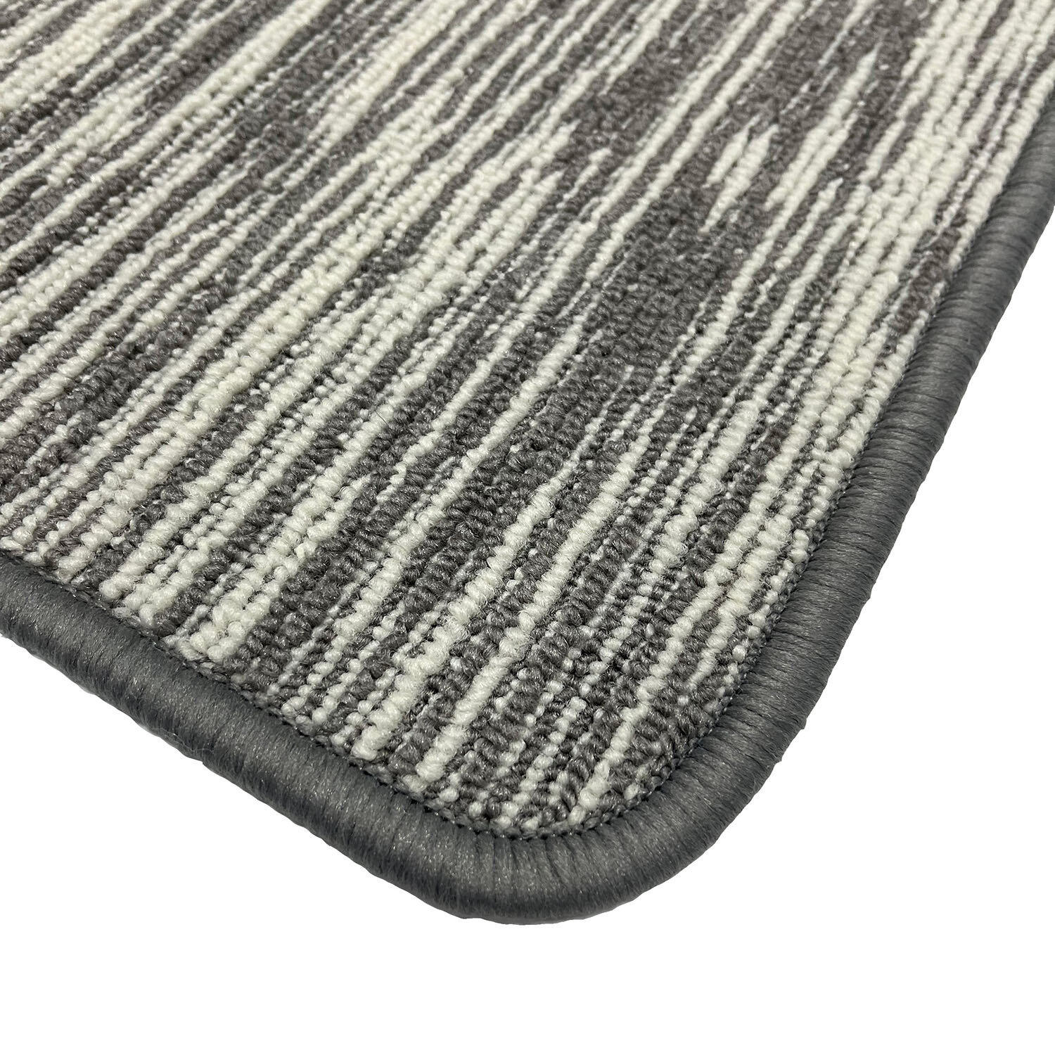 Broken Stripe Washable Mat - Grey Image 3