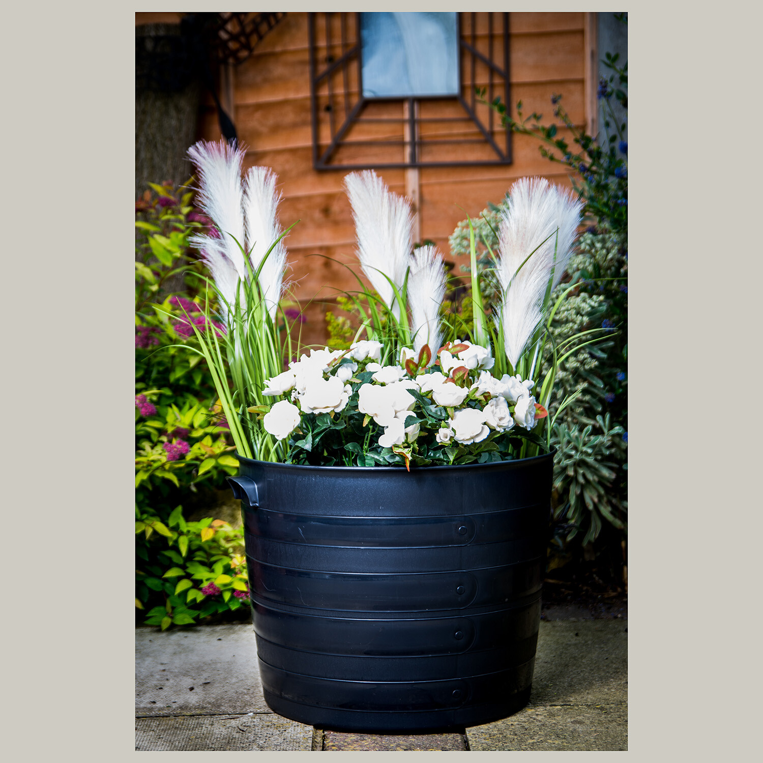 Blacksmith Round Planter - Black Image 2