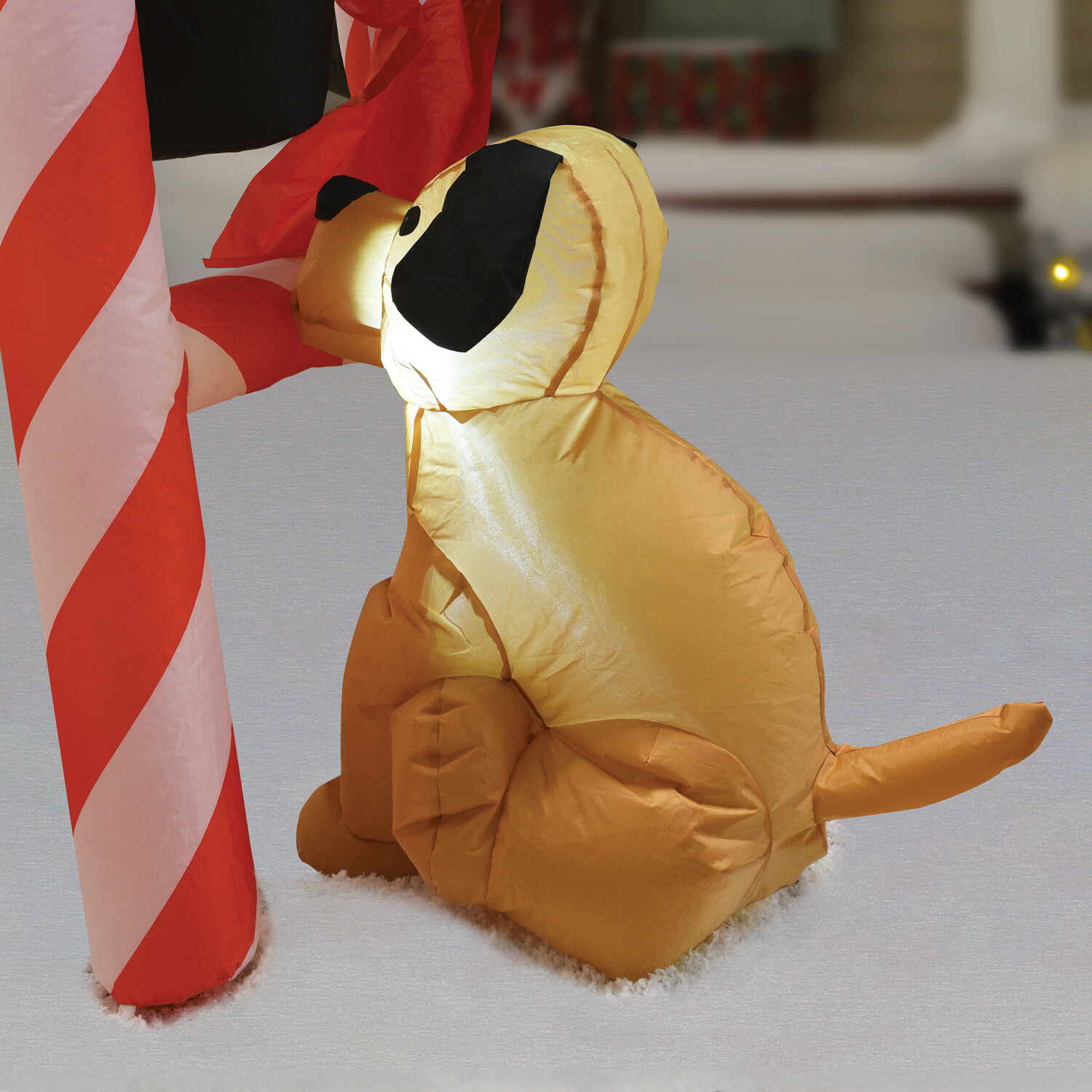 Christmas Inflatable Ladder Santa Red Image 4