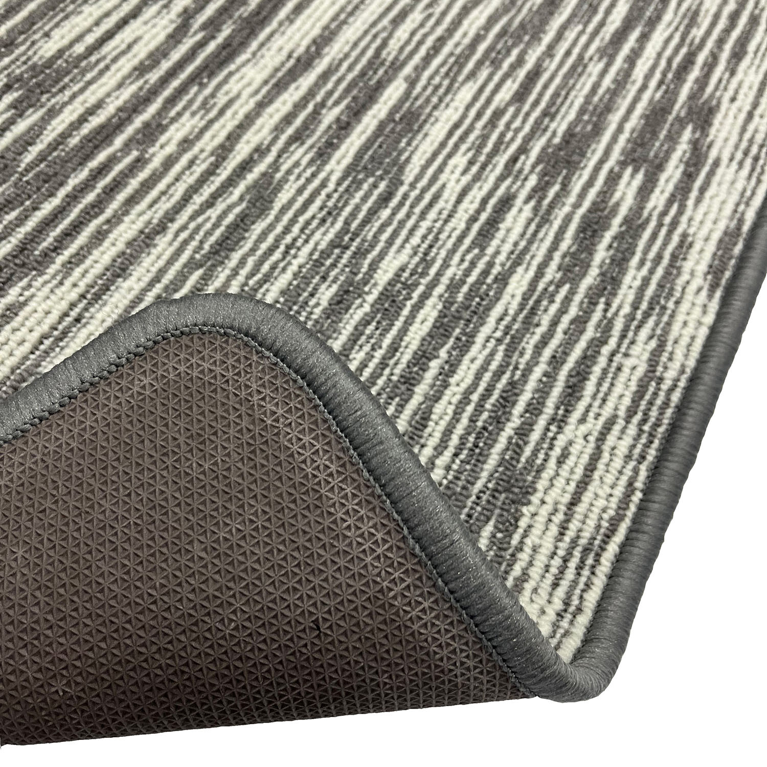 Broken Stripe Washable Mat - Grey Image 4