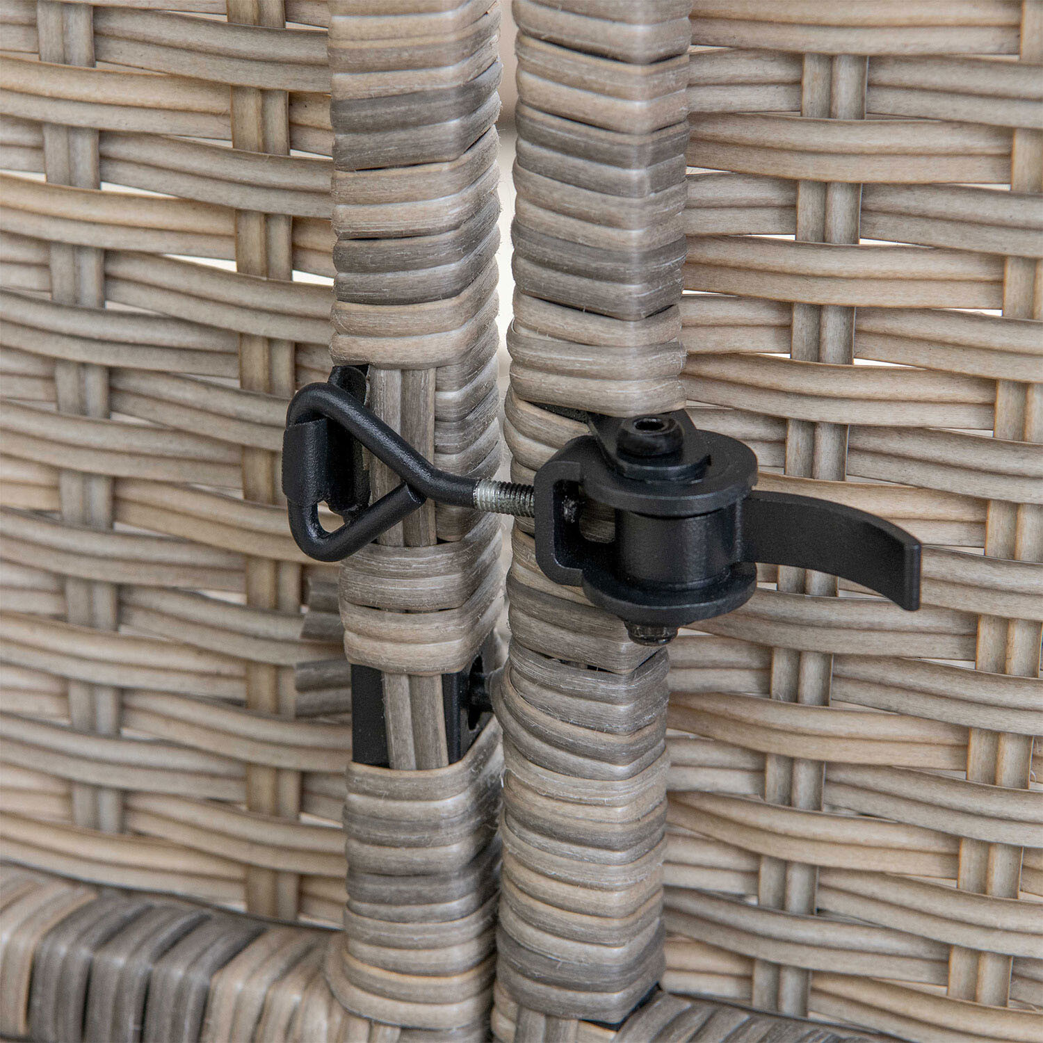 Alexandria 3 Seater Natural Rattan Wicker Garden Corner Lounge Set with Cushions Image 4