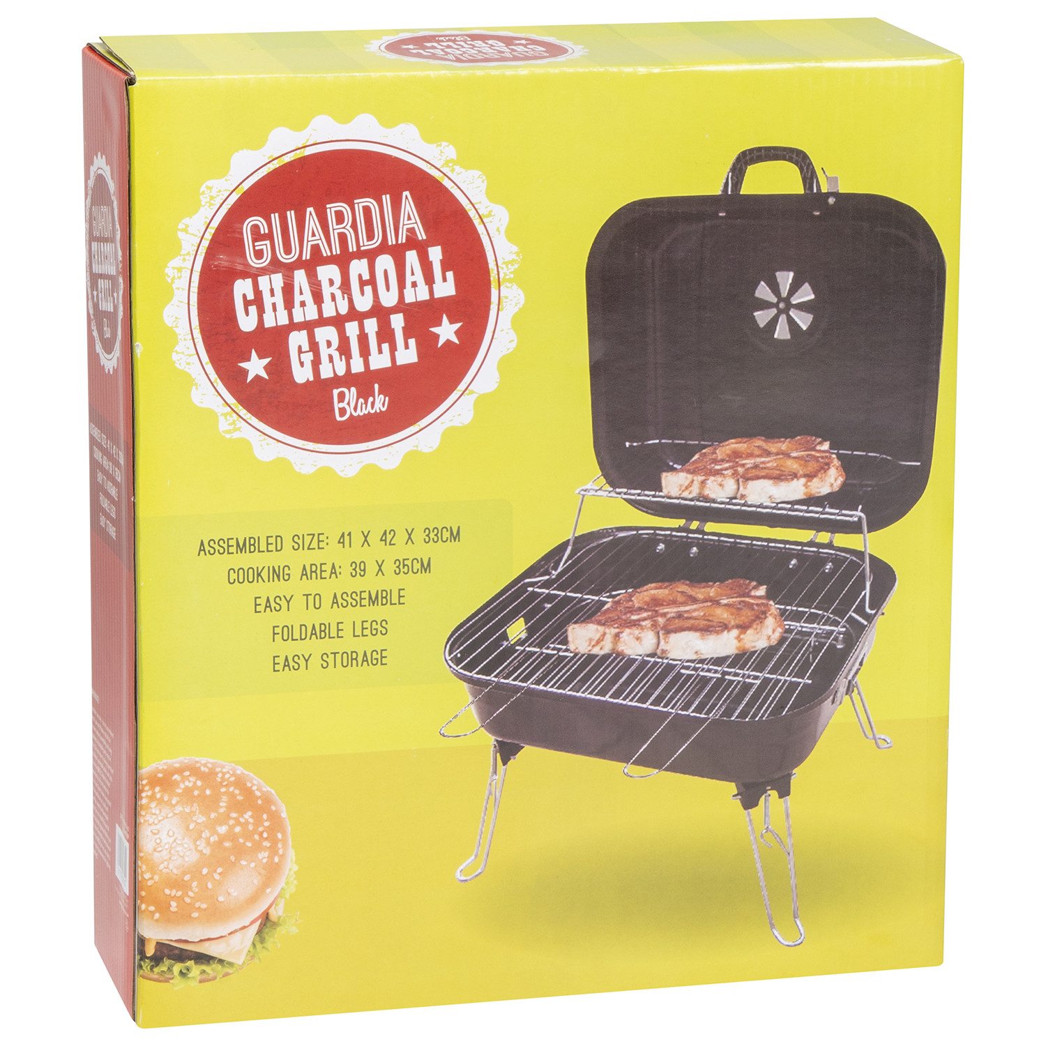 Guardia Black Charcoal BBQ Image 3