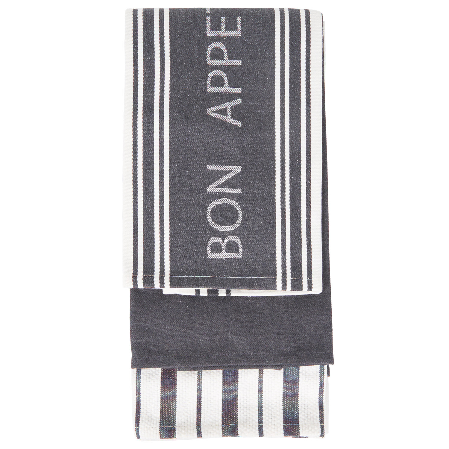 Pack of 3 Bon Appetit Terry Towels - Grey Image 2