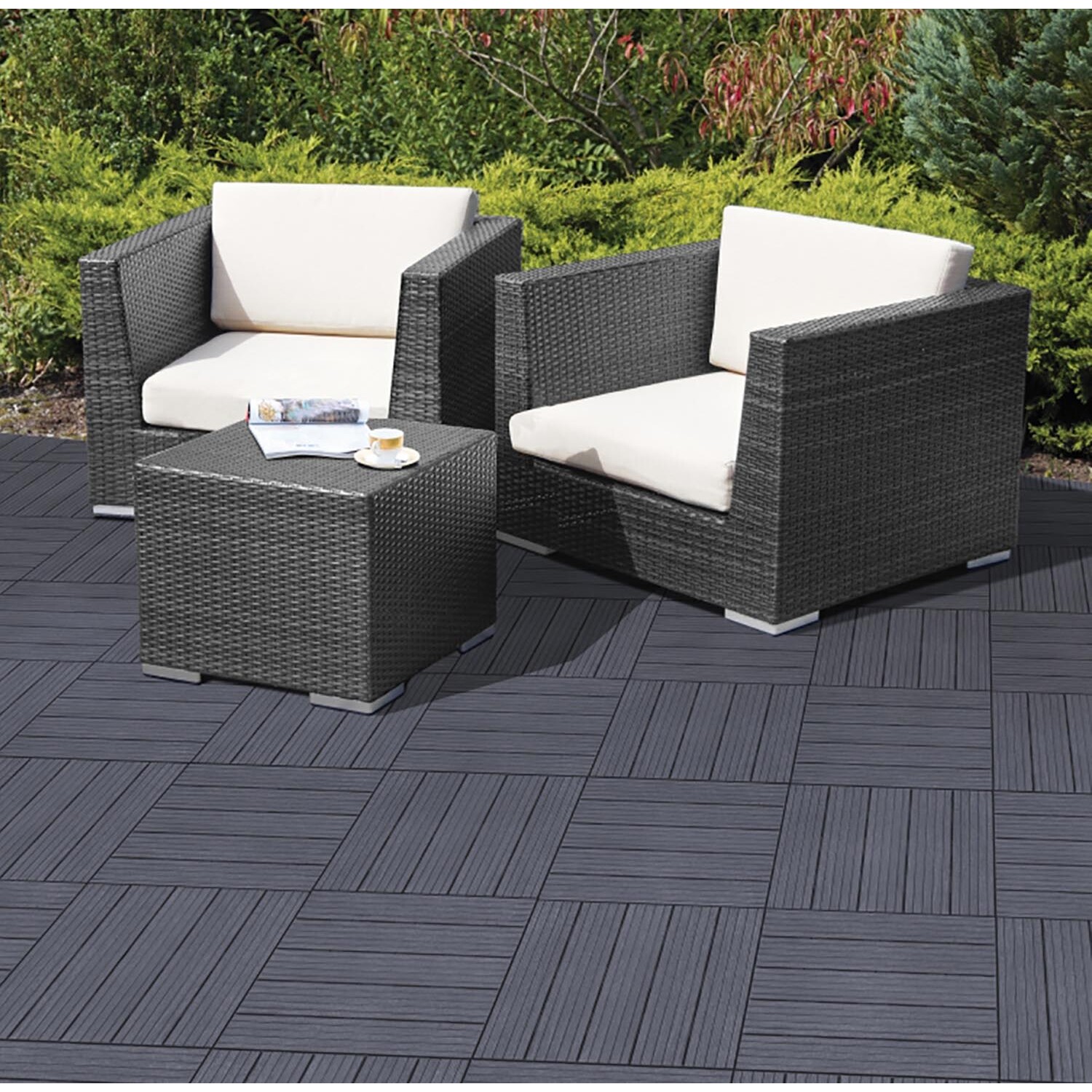 Easy Tile Cosmopolitan Decking - Black Image 4