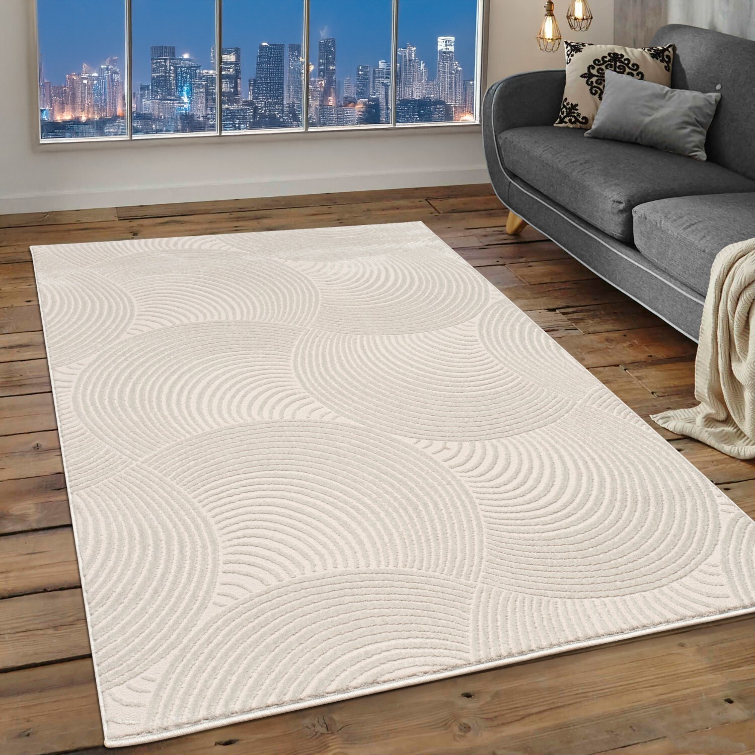 Boutique Demi Moon Rug Cream 230cm Image 2