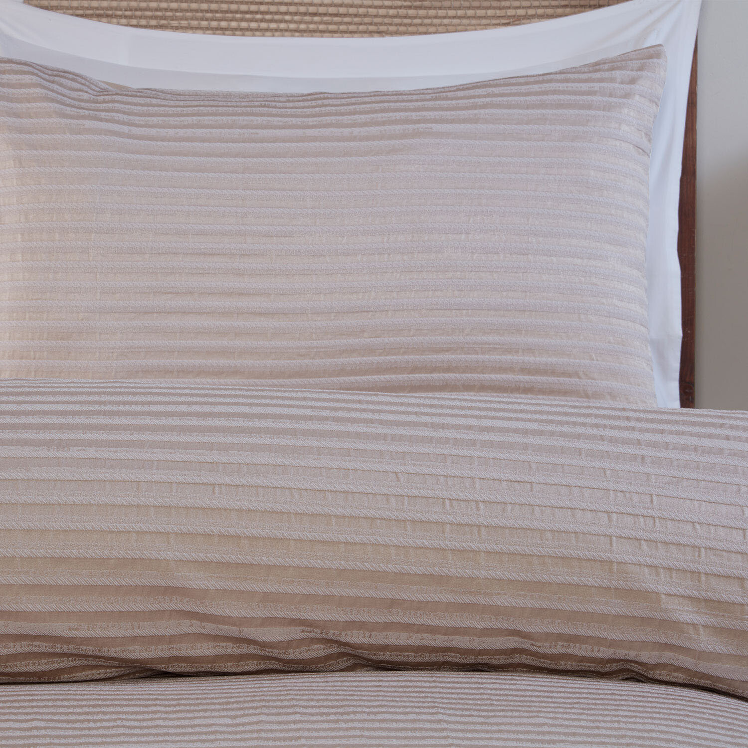 Cairo Jacquard Duvet Set Natural Double Image 2