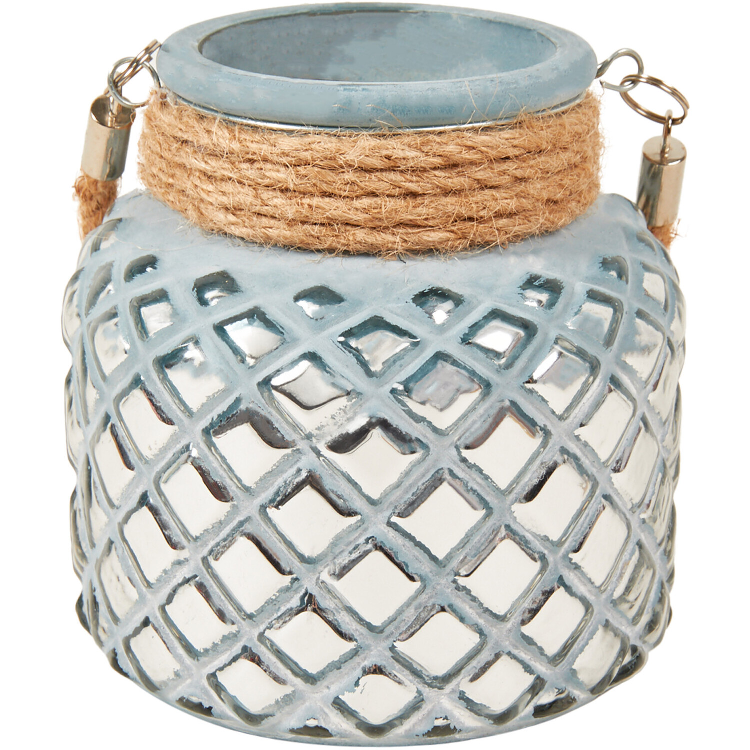 Frosted Candle Holder Blue - Blue Image 2