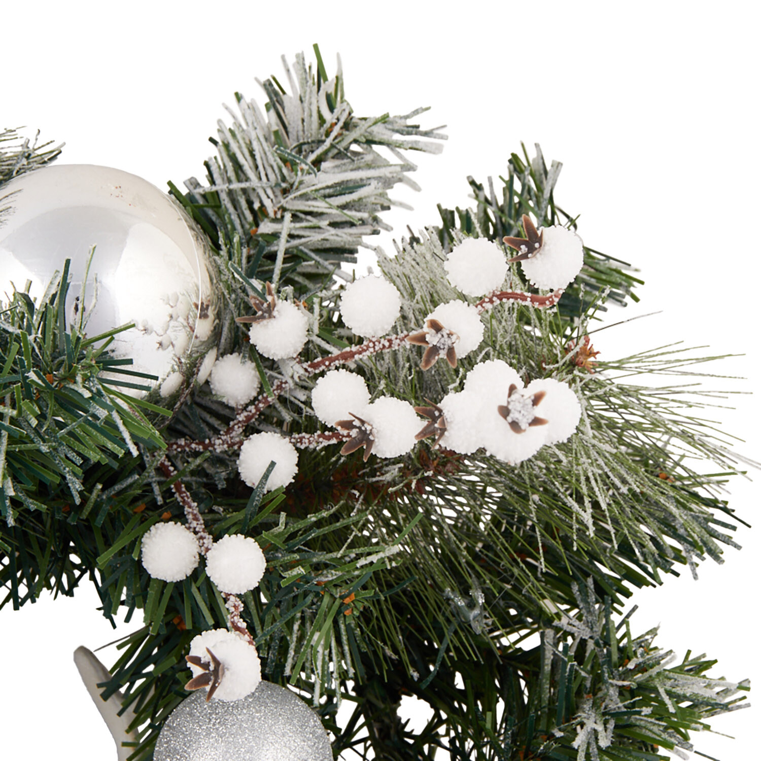 Elegant Stag Wreath - Green and White Image 4