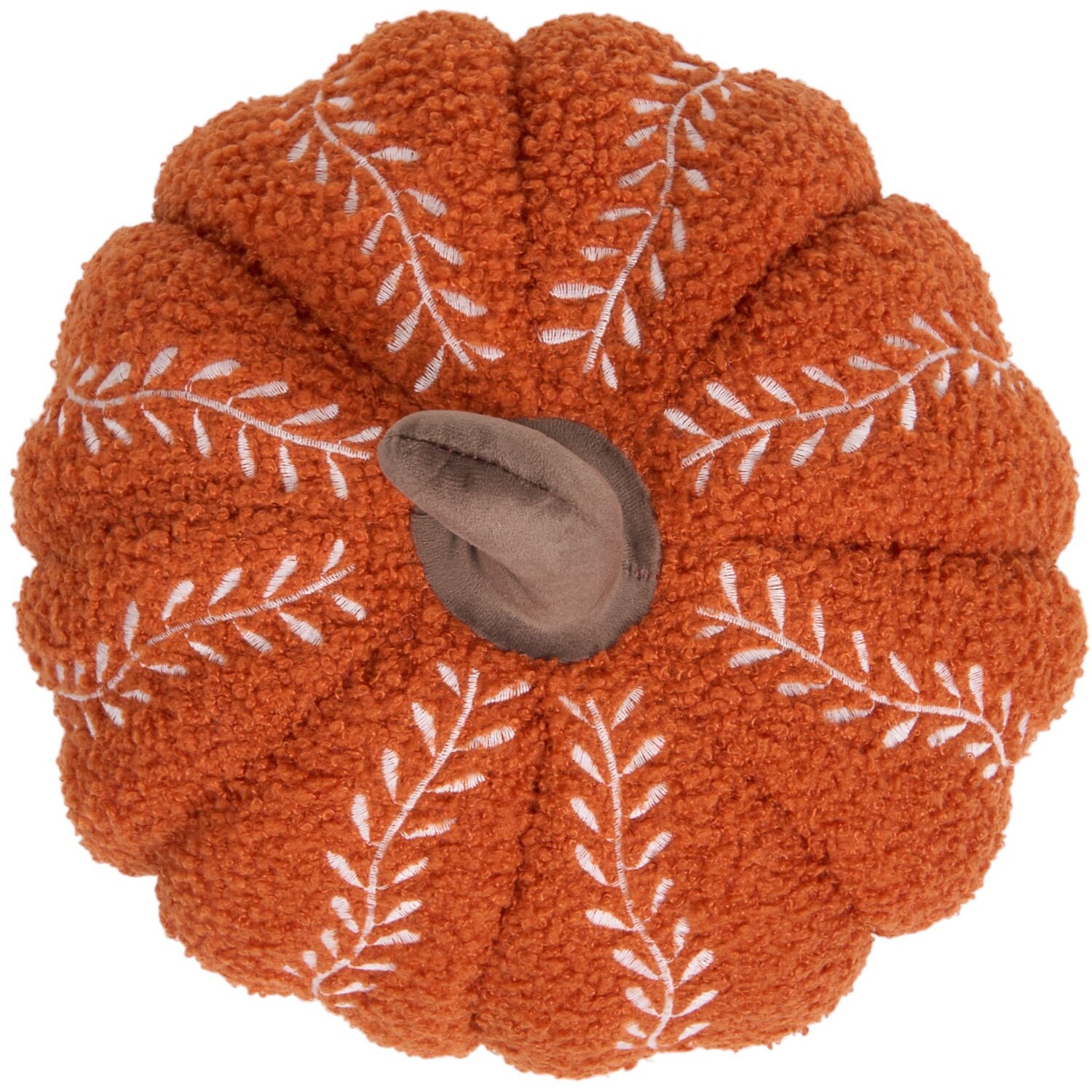 Pumpkin Embroidered Cushion Orange Image 2