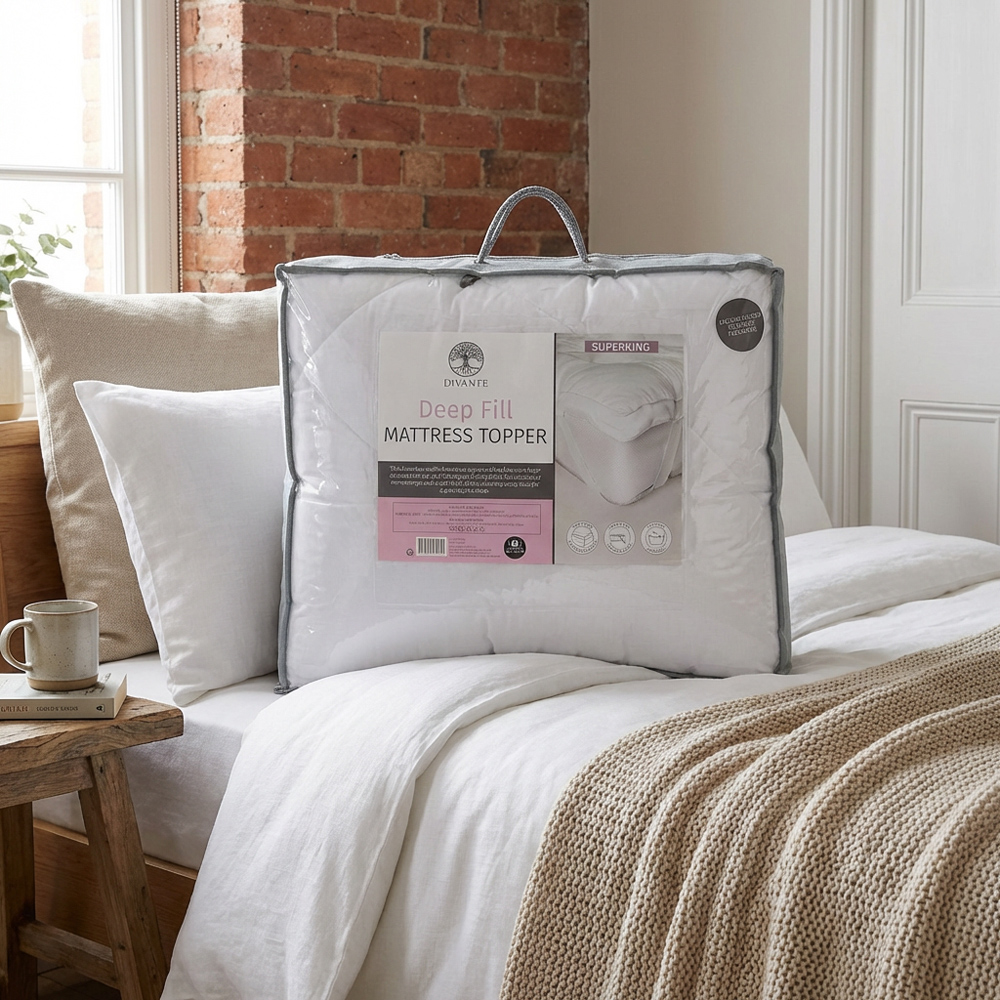 Divante Deep Fill Mattress Topper - White / Superking Image 5