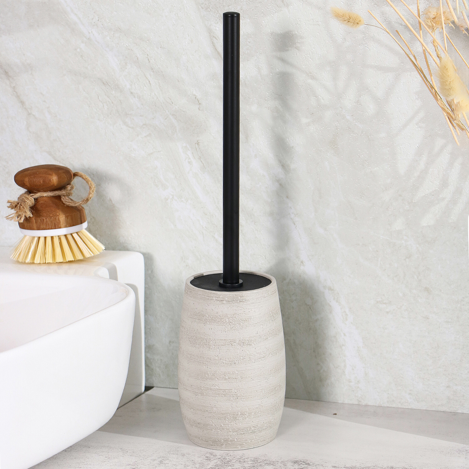 Oslo Toilet Brush Holder - Grey Image 2
