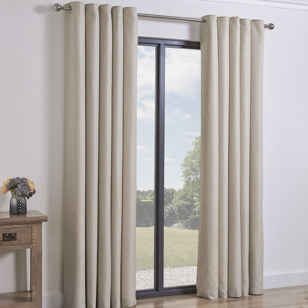Taylor Blackout Eyelet Curtains - Natural / 229cm Image 3