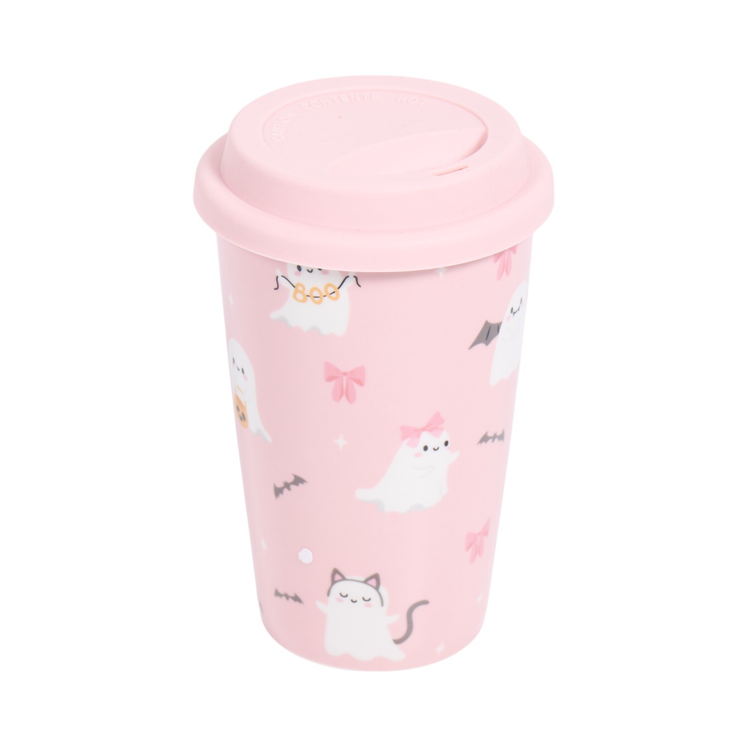 Halloween Print Coffee Cup Pink Image 1