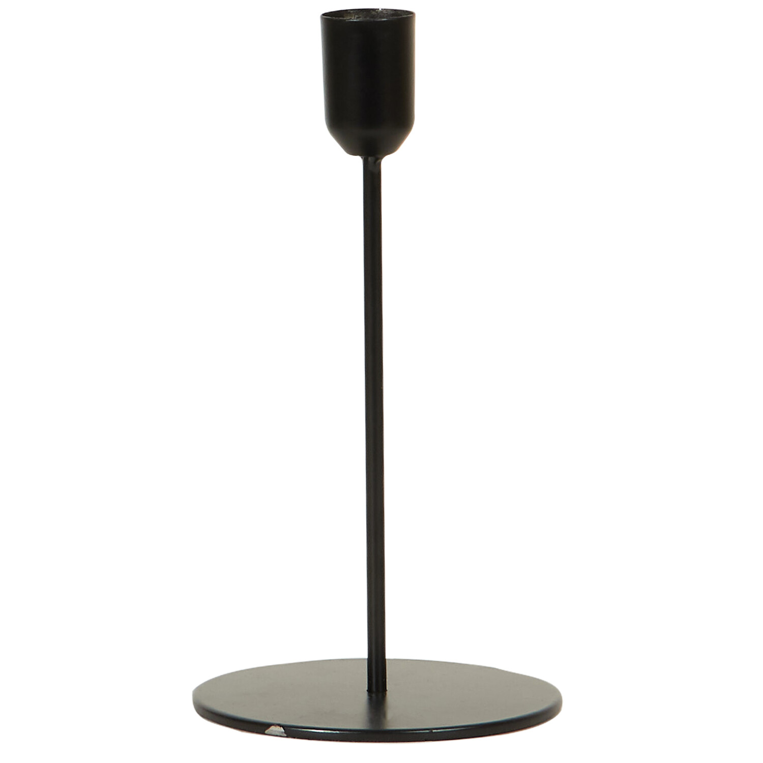 Set of 3 Noir Taper Candle Holders - Black Image 4