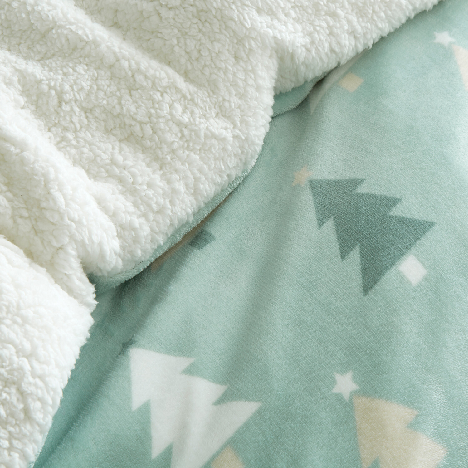 Christmas Trees Fleece Duvet Set Green King Image 3