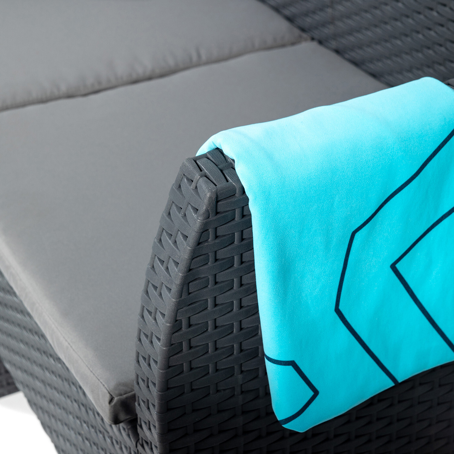 Matilde Conversation 4 Seater Black Rattan Patio Lounge Set Image 6